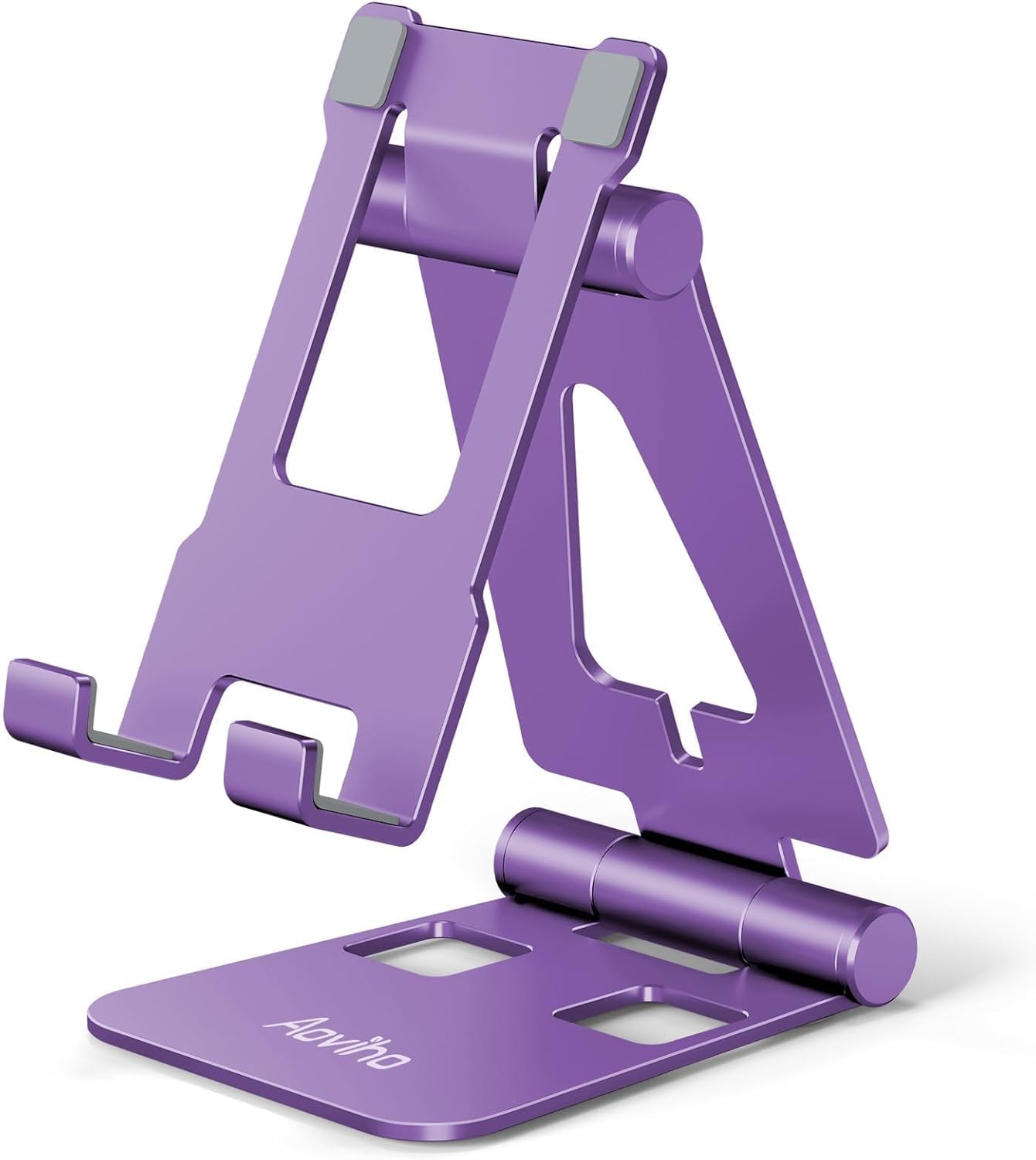Aoviho 15 14 13 12 11 8 7 6 5 5s Cell Phone Stand for Desk, Adjustable Desktop Phone Holder Stand, Foldable Moblie