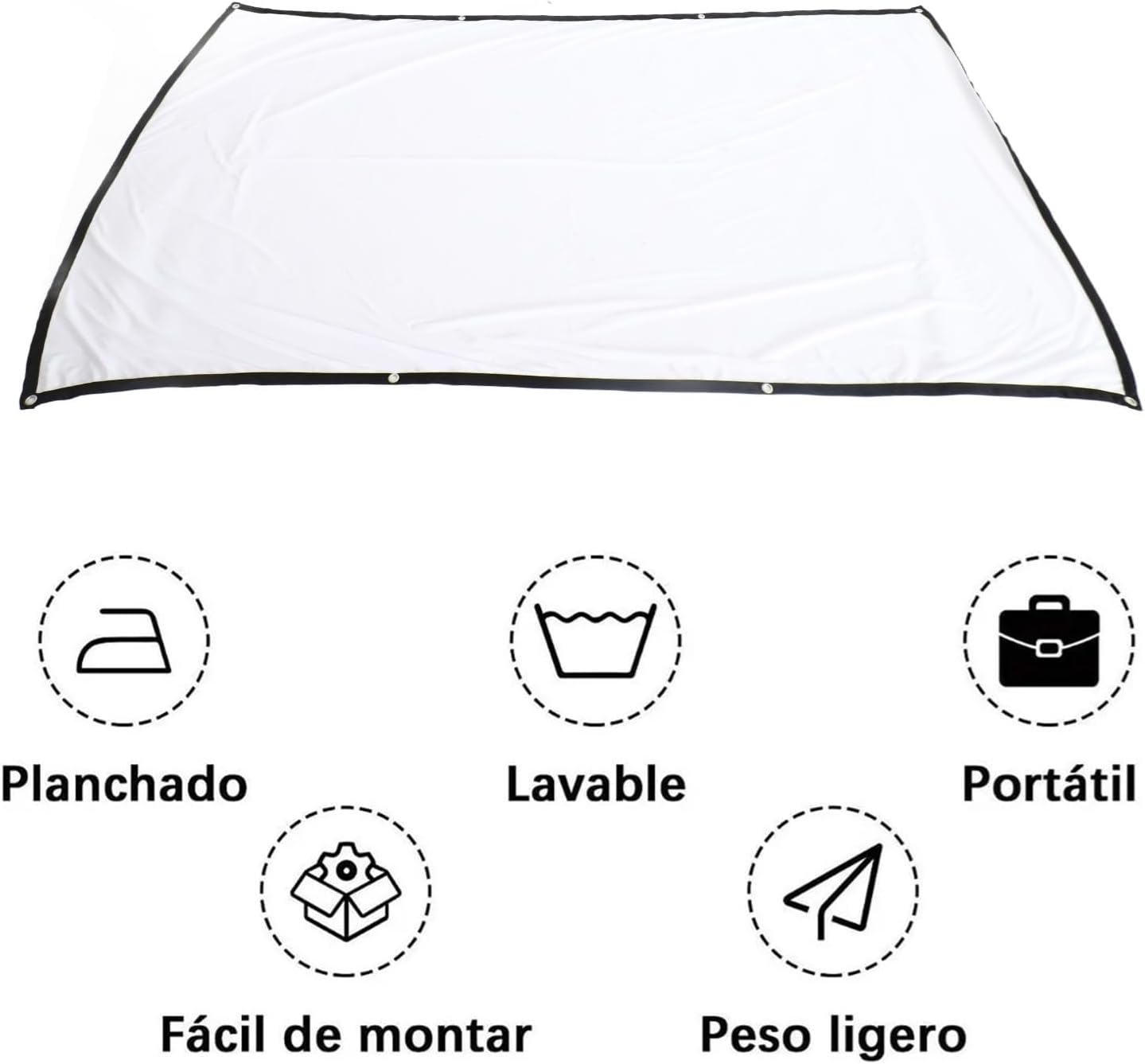 ariarly 100 Inch 16:9 221 125cm Projector Screen, Foldable, Anti Wrinkle, Holographic Rear Projection Screen, Window