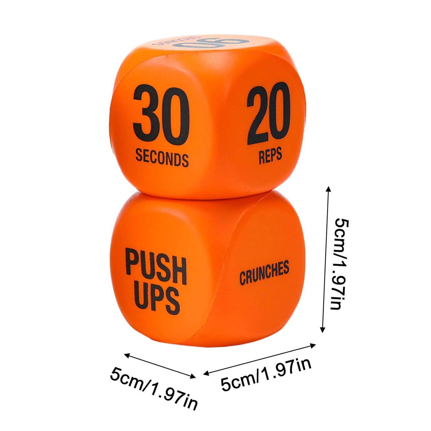 Exercise Dice 2 Pairs 6 Sided Workout Dice for Gym Training Strength Training Equipment Game for Group Fitness Exercise Fun Fitness Equipment