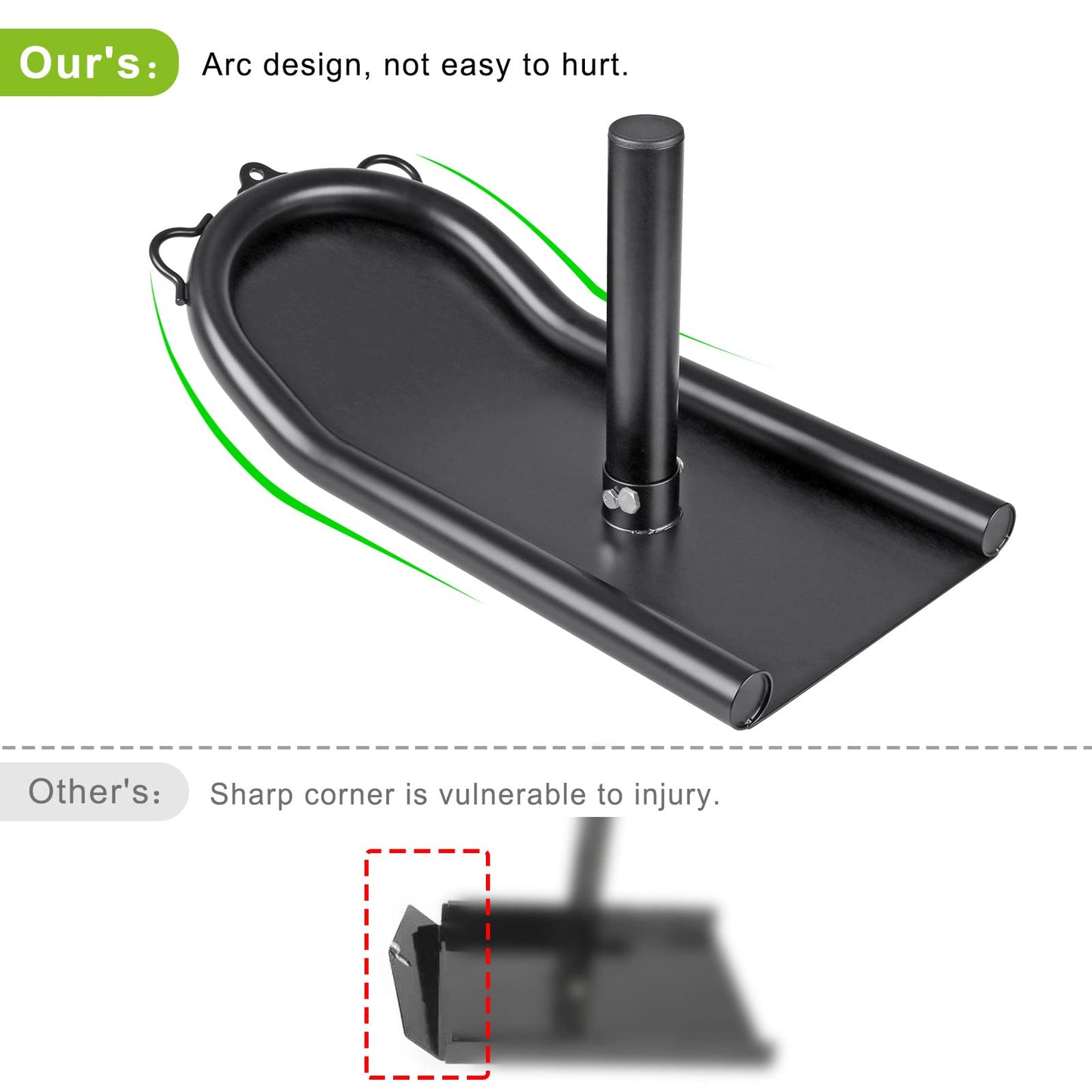 Kipika Weight Sled, Workout Sled, Fitness Strength Training Sled, Speed Training Sled for Athletic Exercise, Speed Improvement, Easily Through Obstacles, Suitable for 1" & 2" Weight Plate (B- Black)