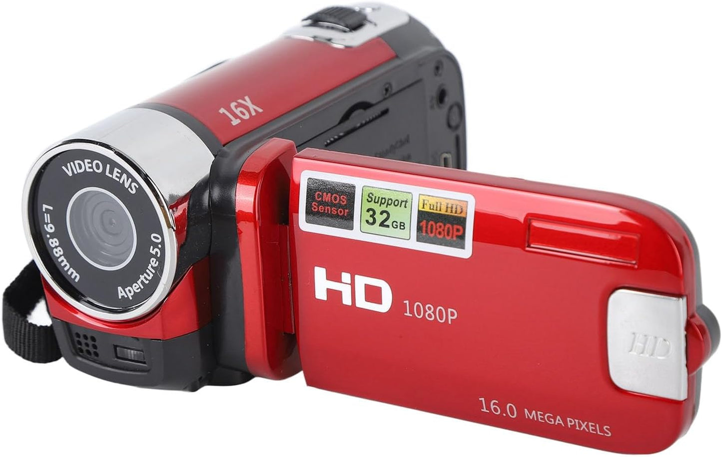 Ejoyous 4K 48MP 2.7in 16x Video Camera, DV Camera Camcorder TFT Rotatable Screen Digital Zoom Video Camera Recorder