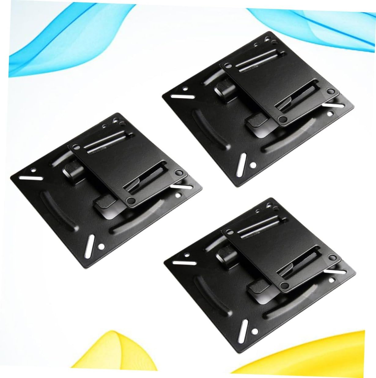 COHEALI 3pcs 14-24 Inch LCD Tv Wall Mount Brackets Metal Fixed Stand Holder for Flat Screen Displays Home Office Hotel