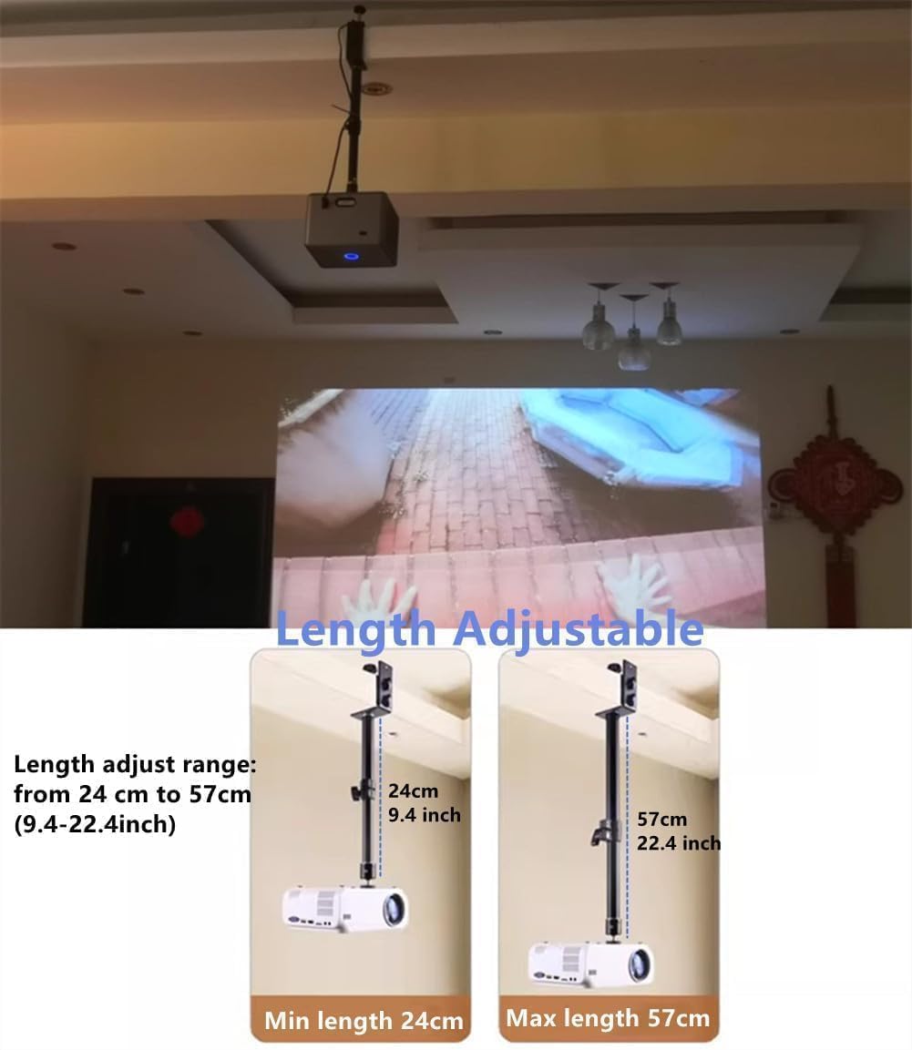 AiFeelife Adjustable Long Arm Projector Ceiling Mount Stand, Universal Desktop Overhead Camera Mount, Metal Projector