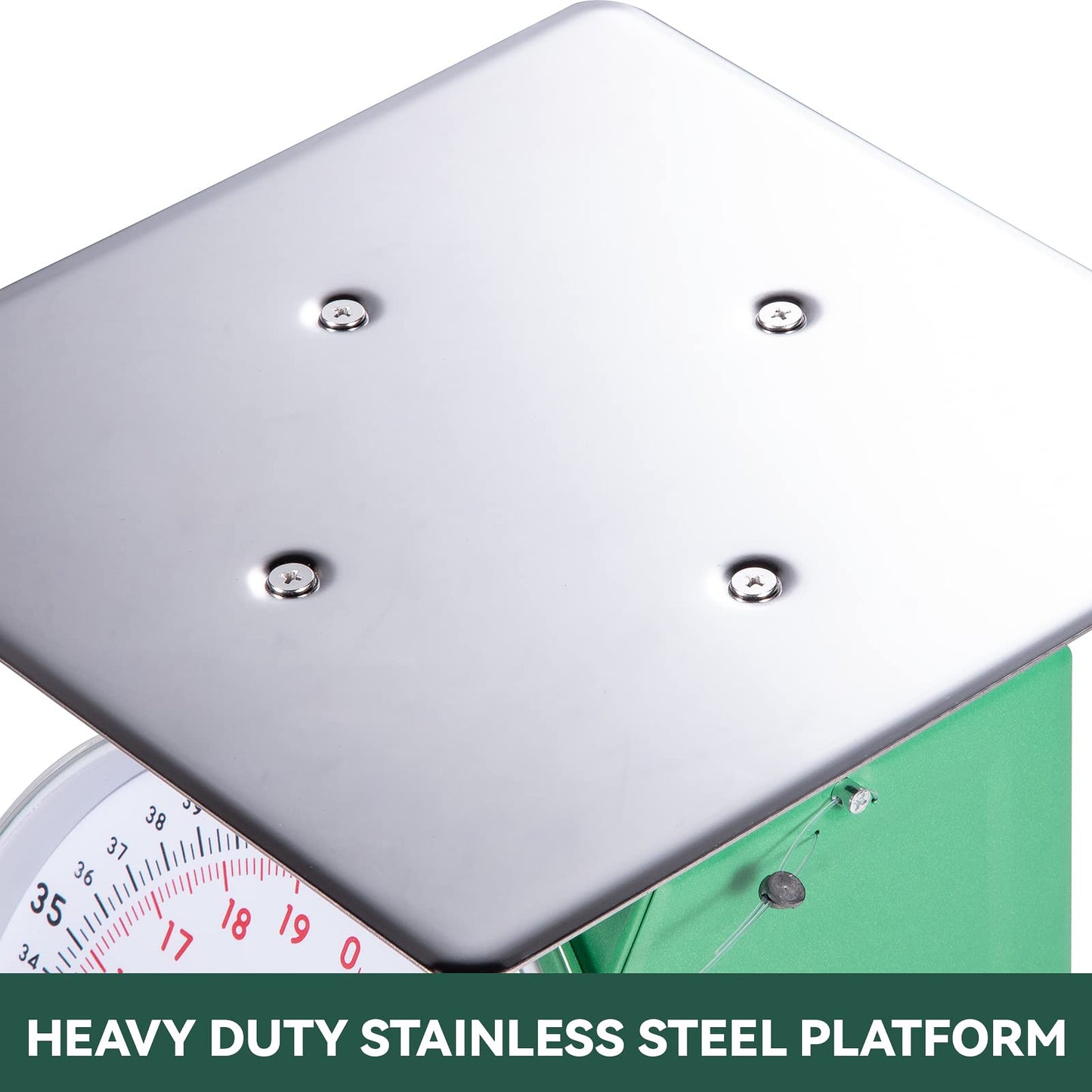 Tada 22-LBS Heavy Duty Portion-Control Mechanical Kitchen and Food Scale Industrial Dial Scale with Stainless Steel Platform