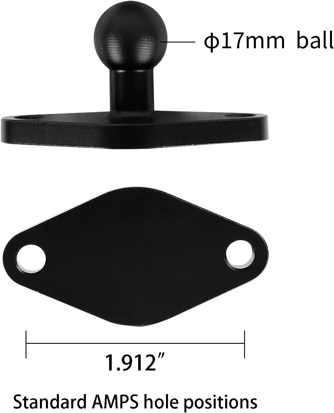 xik 1/4"-20 360 Metal Mount with Drill Plate Base for Monitors, Action CameraCCTV Cameras, Camcorders, Rotation