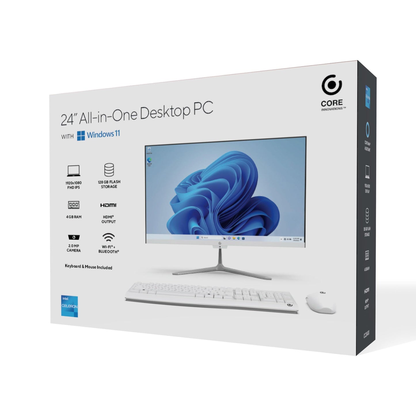 Core Innovations 24" All-in-One Desktop PC with Windows 11