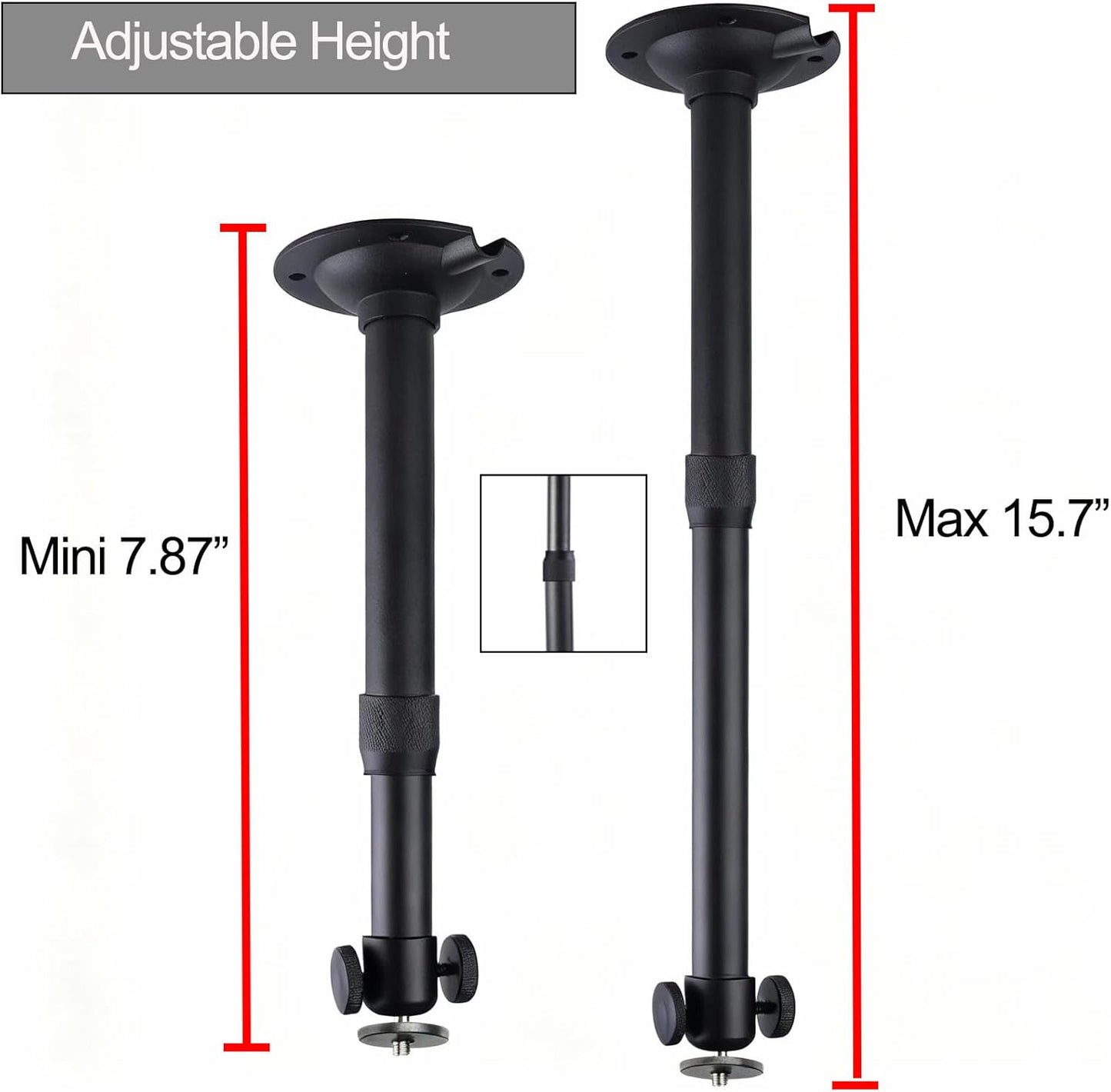 DAWASAPAT -Inch Projector Ceiling Mount with New Gimbal, Adjustable Length Projector Mount, Screw, Compatible with Most