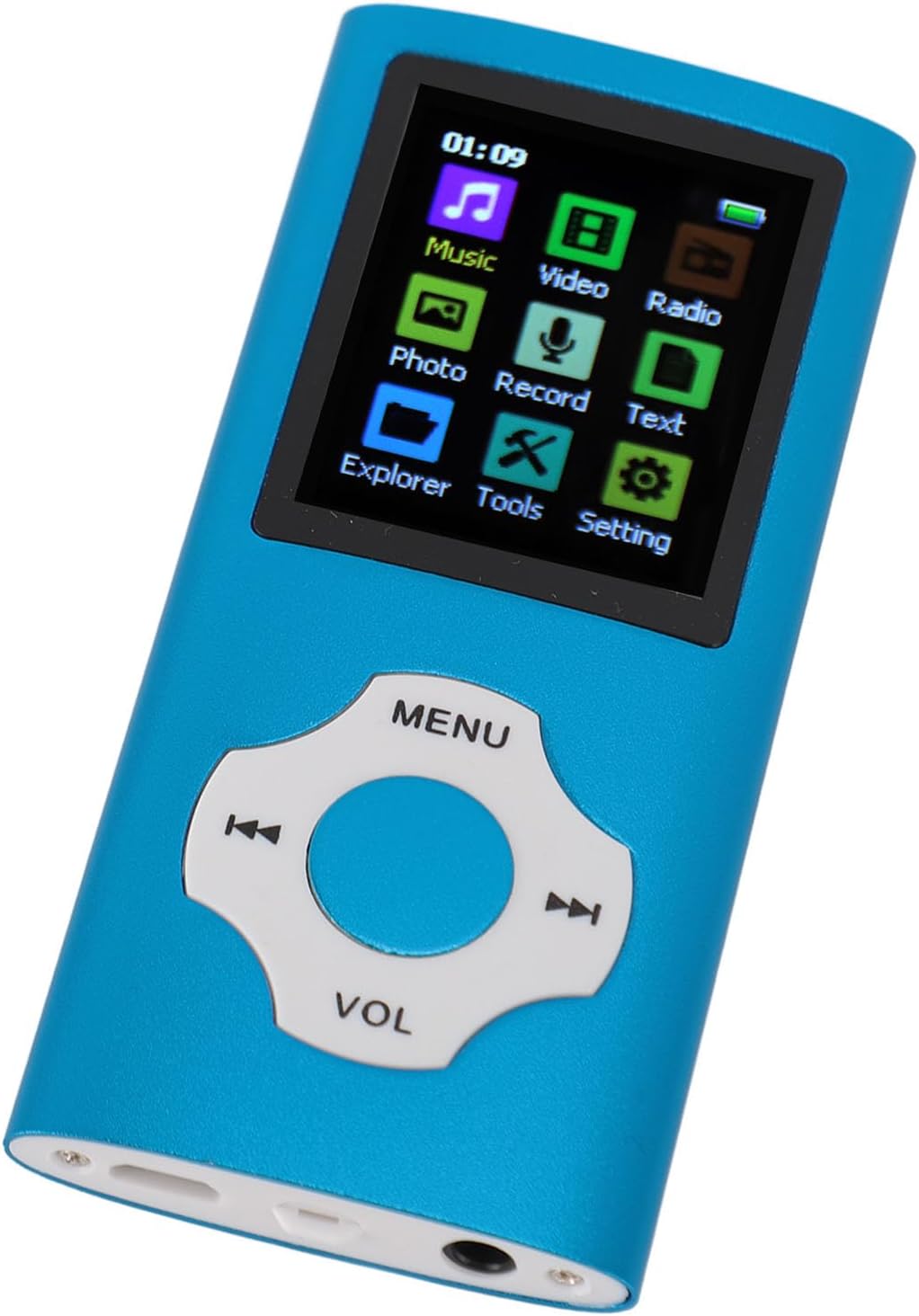 Denash MP3 64GB Player, Portable Lossless Sound Music Player, Mini Music Player with Earphones, Supports FM Radio