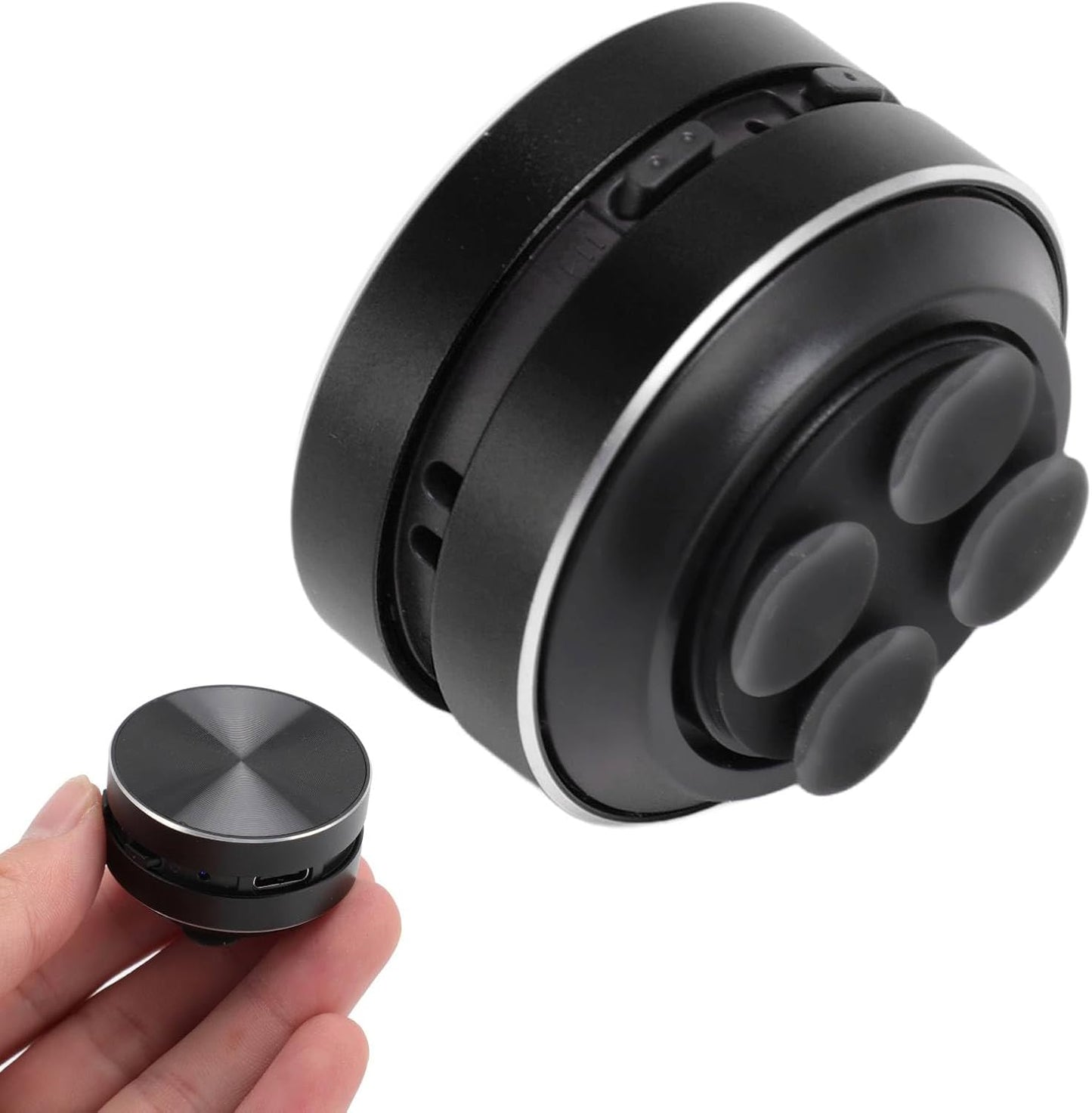 Sanpyl Ultra Mini Bone Conduction Speakers, Turn Anythin into Speaker with Suction Cup, Stereo Bass Portable Small True
