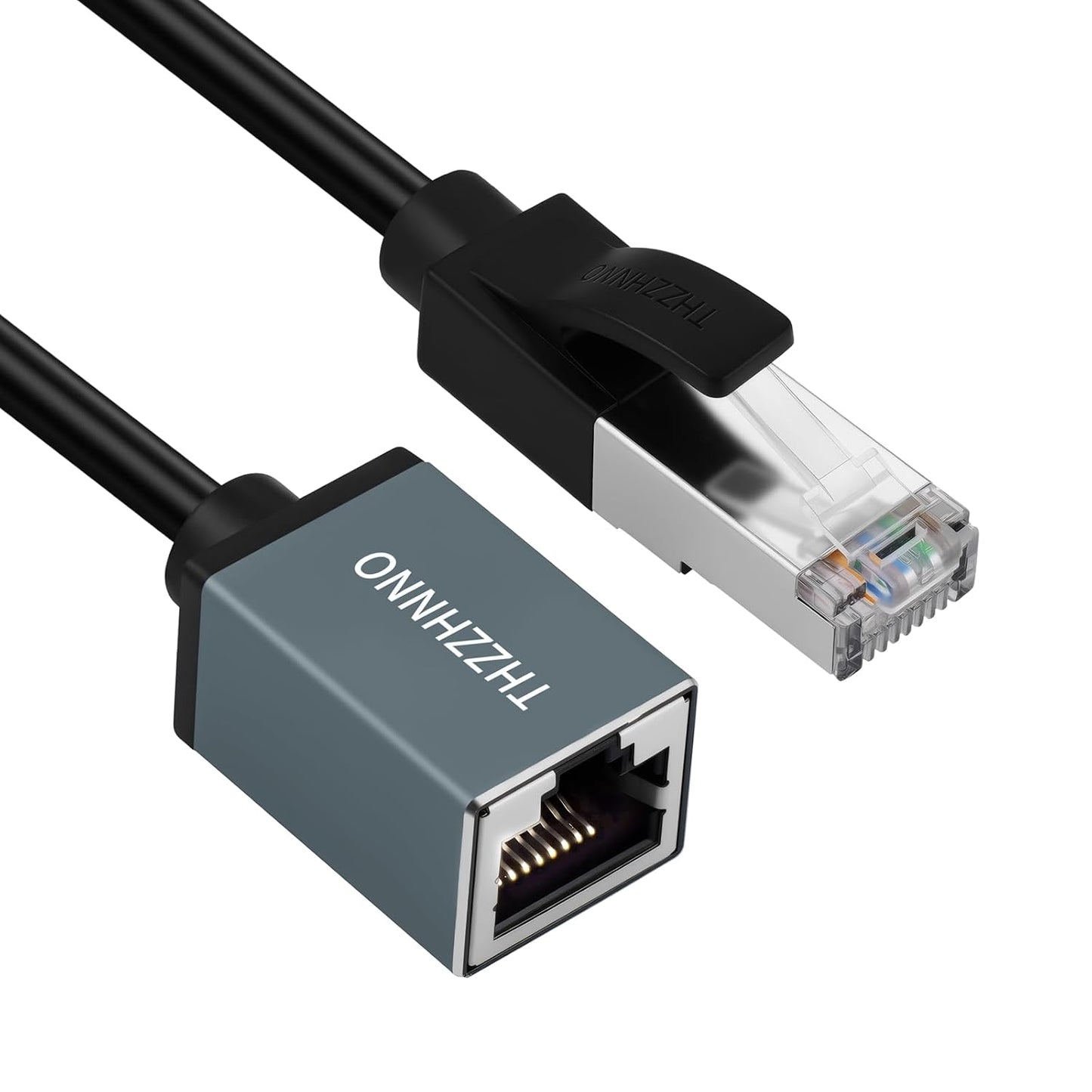 Cat6 15FT 2Pack, 1000Mbps RJ45 Ethernet Extension Cable Male to Female Cable, Gigabit LAN Cord for MC, PC, Routers