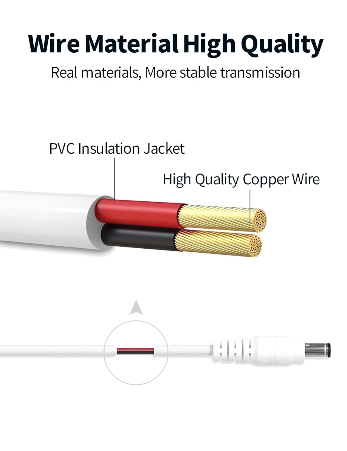 Tonton 2M 6.6FT 5.5mm 2.1mm 90 DC Power Extension Cable x Degree Right Angle Female to DC Male Power Adapter Cord