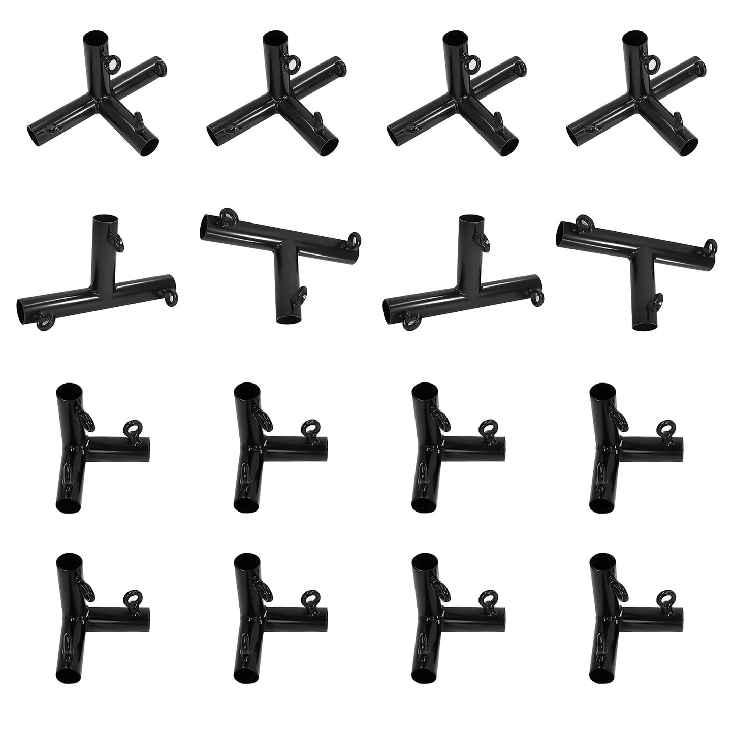 Aoneky 2 Inch Heavy Duty Steel Pipe Corner Connector Kit for 35FT Batting Cage Frame, Fittings for Baseball Softball Backyard Practice Structure