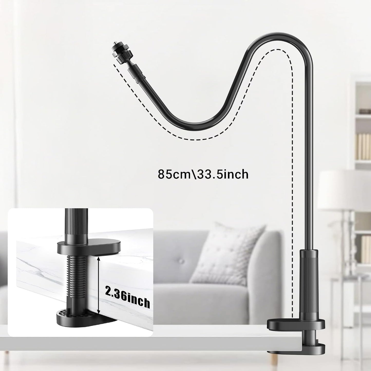 LenTok C922 C930e C920S C920 C615 C960 C920x Flexible Webcam Stand Mount for Desk, Gooseneck Webcam Tripod with Clamp