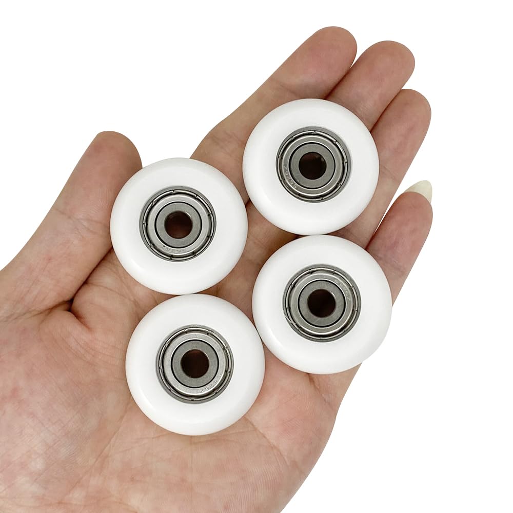 Upgraded Set of 4 Rollers Kit Replacement for Total Gym Wheels/Rollers, Fits for Gym Models 2000, 3000, Some 3000 XL, and a Few Very Early XL (White)