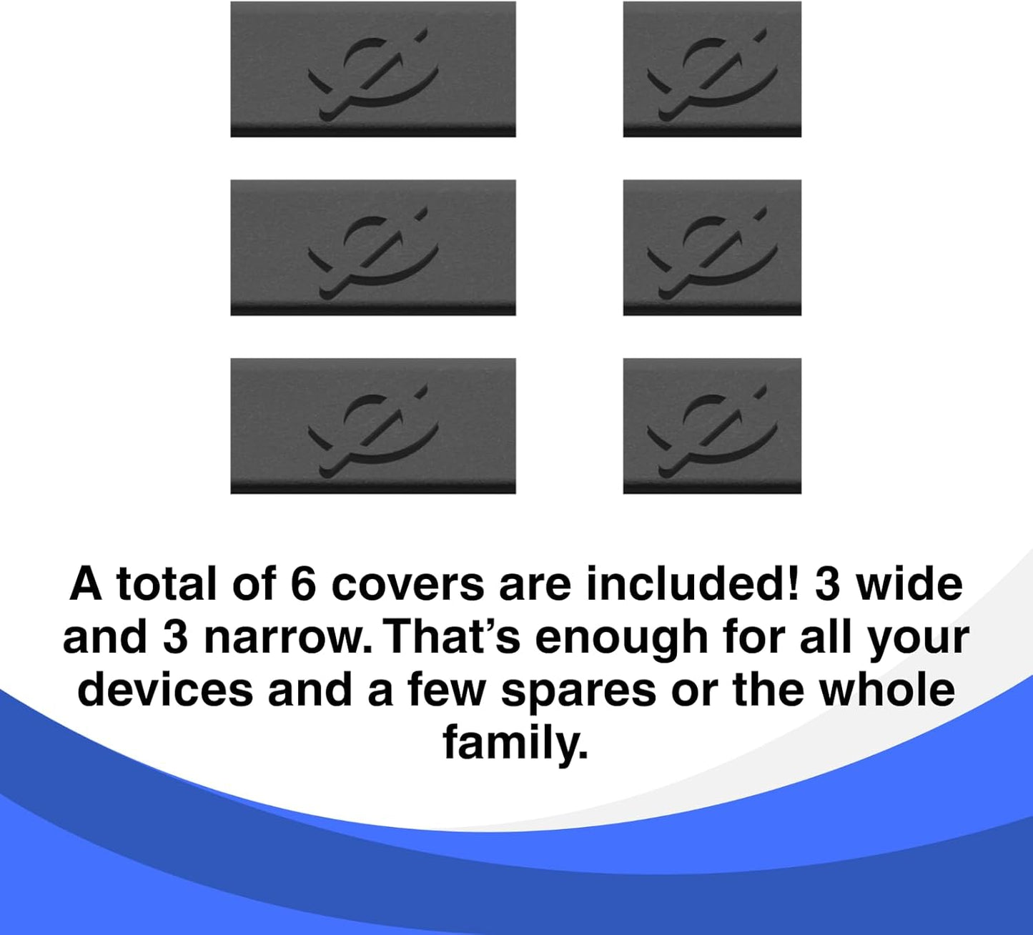 Gadget Ray 2 6 Pack, Webcam Cover Slide for Laptop & Tablet Camera Privacy, No Adhesive No Residue, Flexible Cover