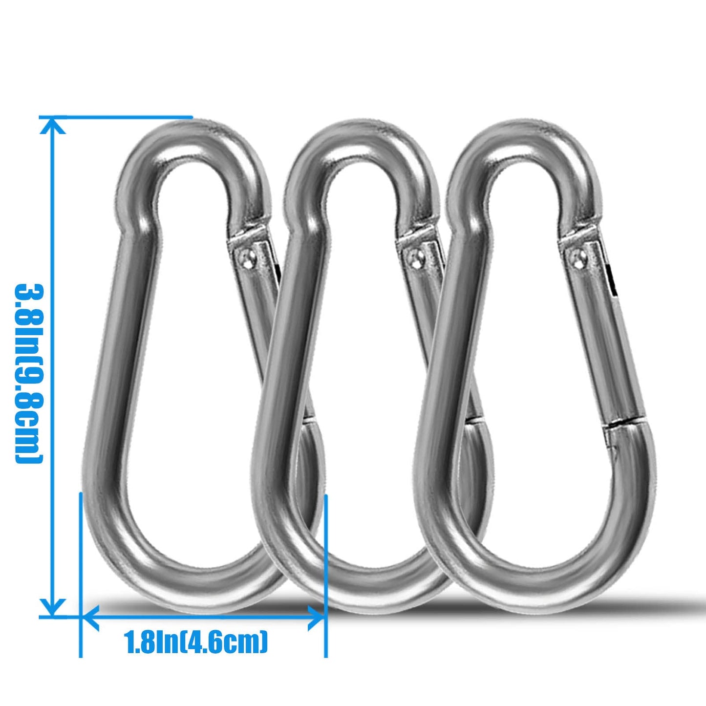 Cable Machine Accessories for Home Gym, 3.8 Inch Heavy Duty Steel Carabiner Clip, LAT Pull Down Attachments, Cable Attachments, Snap Hook