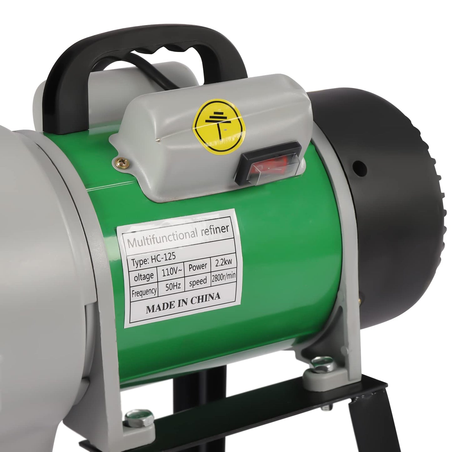 2200W Electric Grain Mill, Electric Corn Mill, Commercial Wet and Dry Grain Mill, Heavy Duty Mill, Grain Corn Wheat Feed Flour Soy Milk Mill with Funnel, 2800R/Min