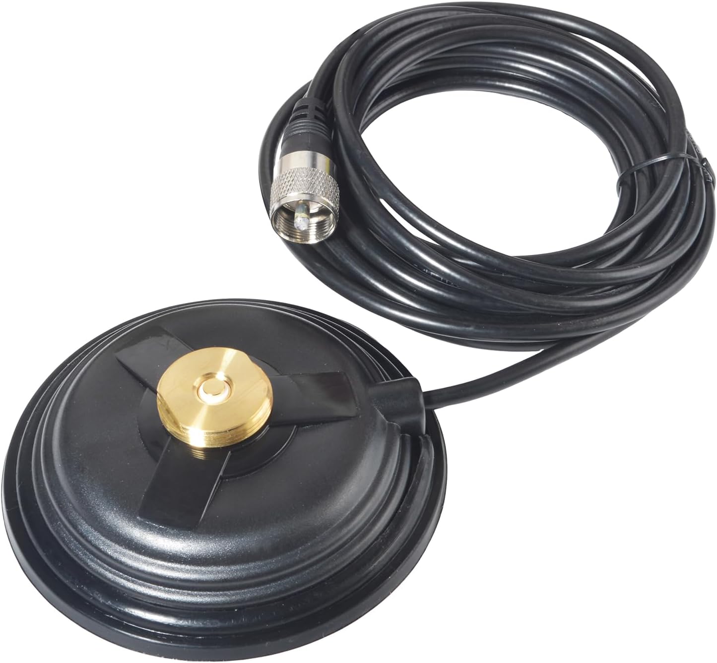 TWAYRDIO 4.3in 16.4ft RG58 PL259 NMO Antenna Mount, NMO Magnetic Mount with Low Loss Coaxial Cable Plug for VHF UHF HF