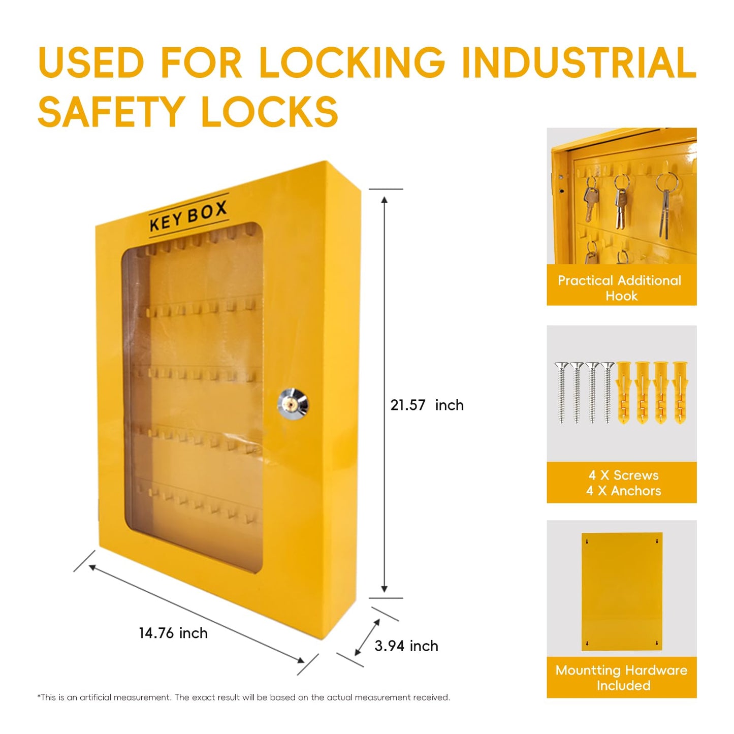 BULANGDI Lockout Tagout Cabinet, Lock Out Tag Out Station Unfilled - No Loto Devices Included, Wall Mount Double-Layer Key Box Key Locker, Matching screws