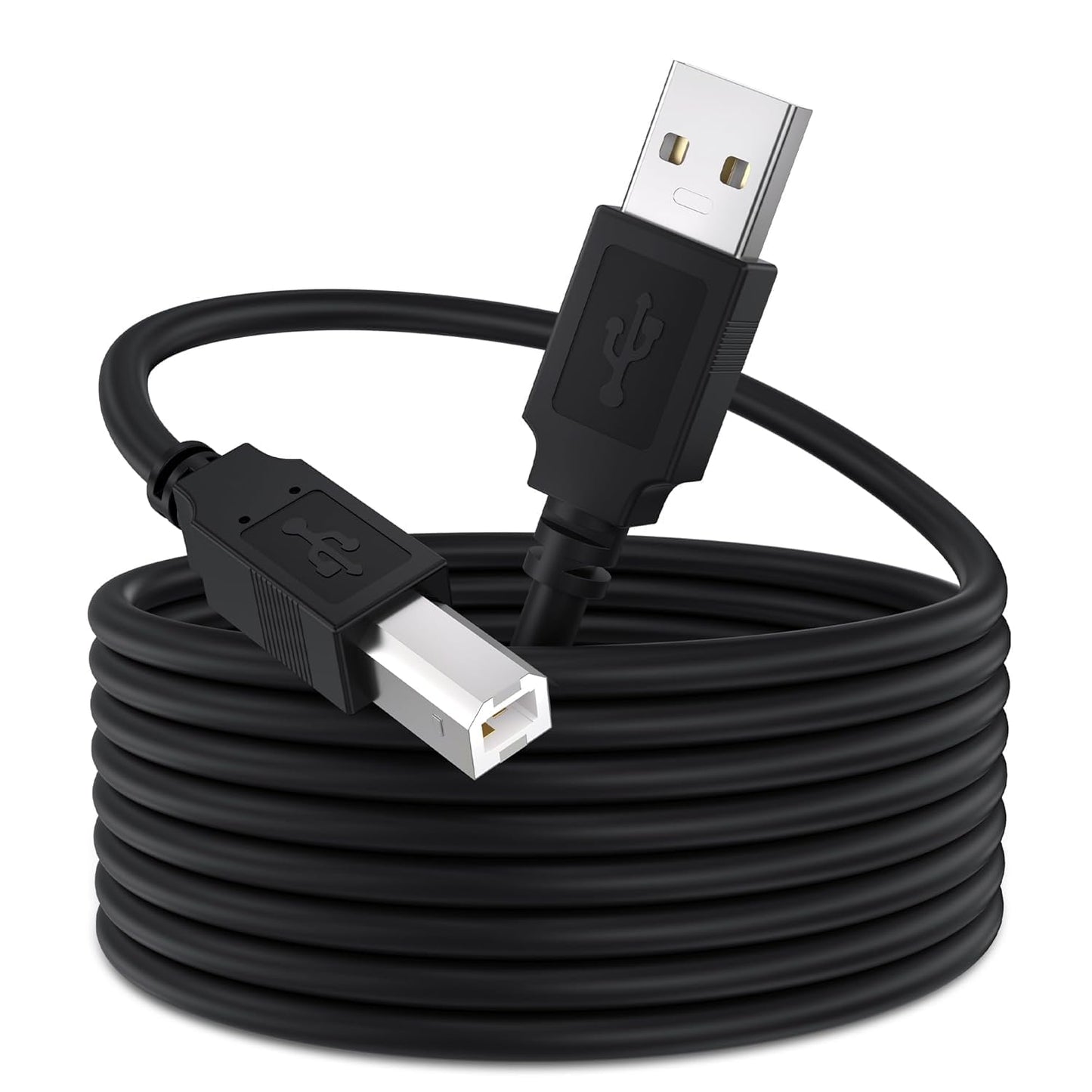 2.0 5ft/1.5M USB Printer Cable USB-A to USB-B Cable Printers Scanners Fax Machine High Speed Compatible for HP