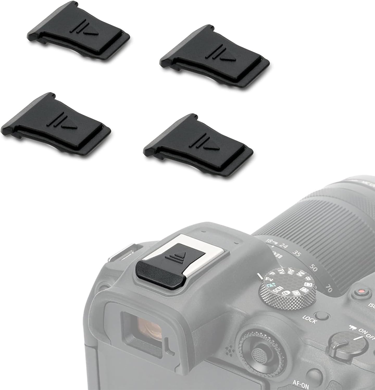Qsvbeeqj 5pcs R6MarkII R5C Universal Hot Shoe Cap Dustproof Protective Cover Repalcement for Cameras Repair Part