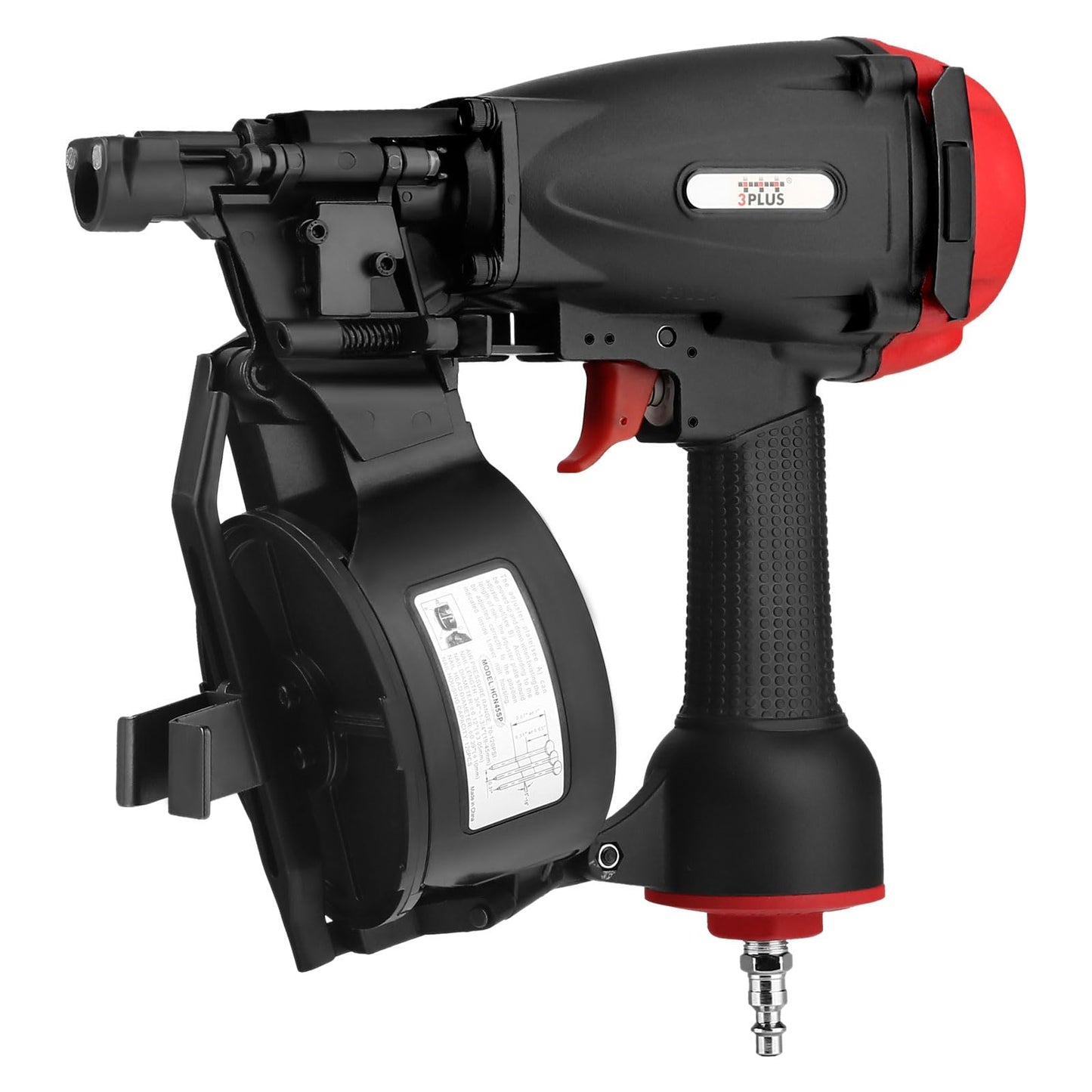 3PLUS HCN45SP 11 Gauge 15 Degree 3/4" to 1-3/4" Coil Roofing Nailer Pneumatic Roof Nail Gun