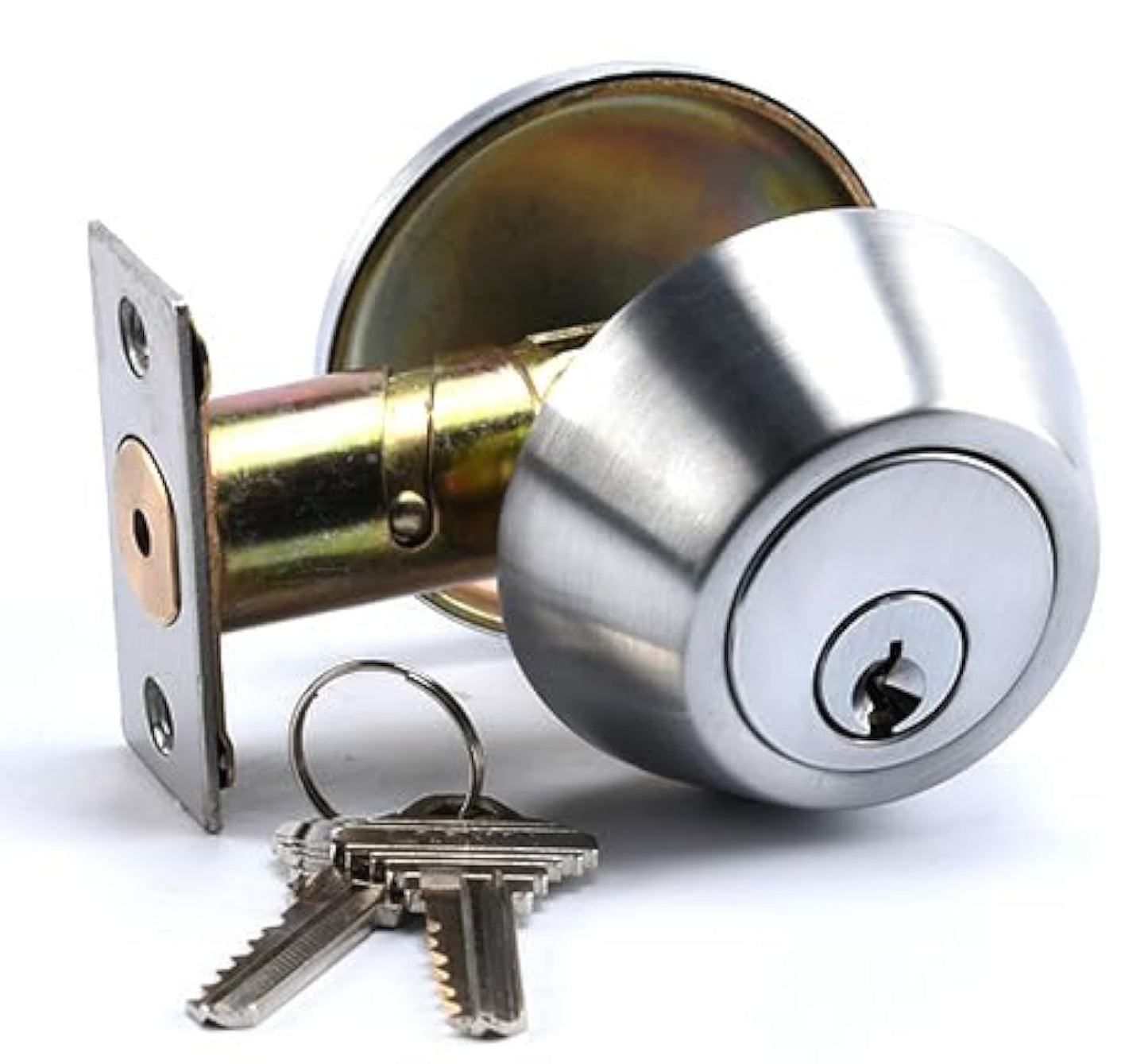 LO-LOCK HARDWARE Heavy Duty Designer Commercial Deadbolt (Single Cylinder Lock, Satin Chrome, 26D) Non-Handed, Grade 2 Industrial - UL 3 Hour Fire Rated & ADA Compliant | Wood or Metal Doors