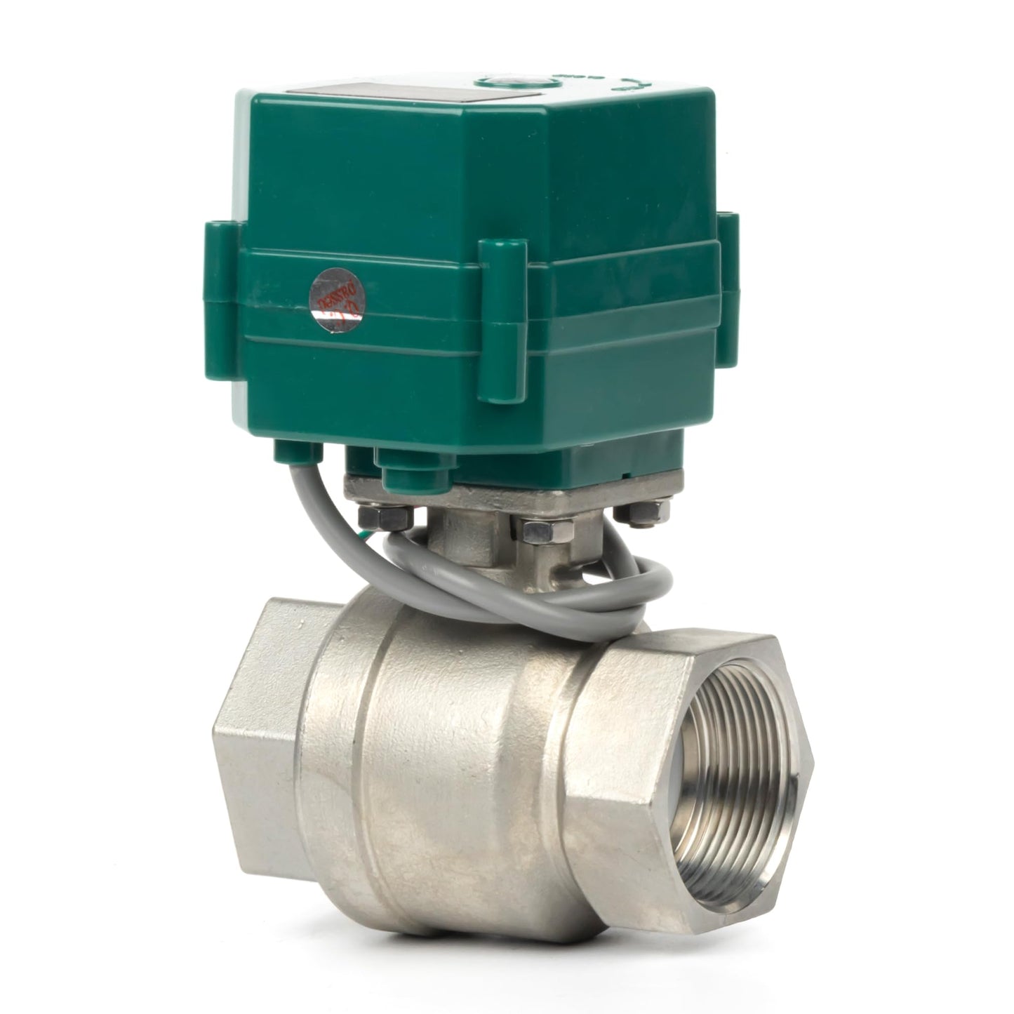 U.S. Solid 1-1/2” Motorized Ball Valve - NSF Certified 304SS Electric Ball Valve with Full Port, 9-24V AC/DC, 2-wire Auto Return, Normally Closed