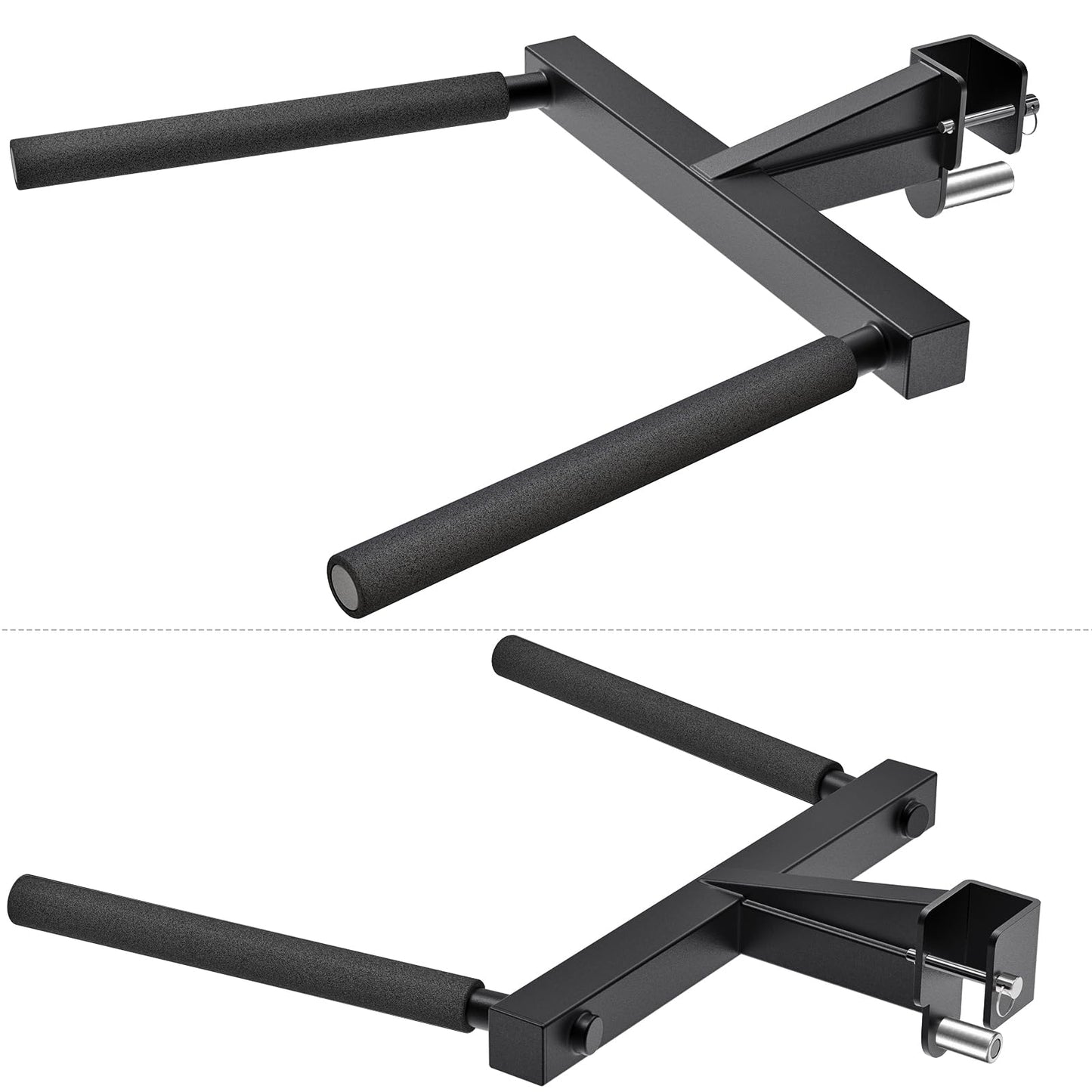 Kipika Y-Shaped Dip Bar for 2" x 2" Power Cage with 5/8" or 1" Hole - Dip Bar Attachments for Home Gym - Heavy Duty Power Rack Attachments - 2" x 2" Squat Rack Accessories for Strength Training