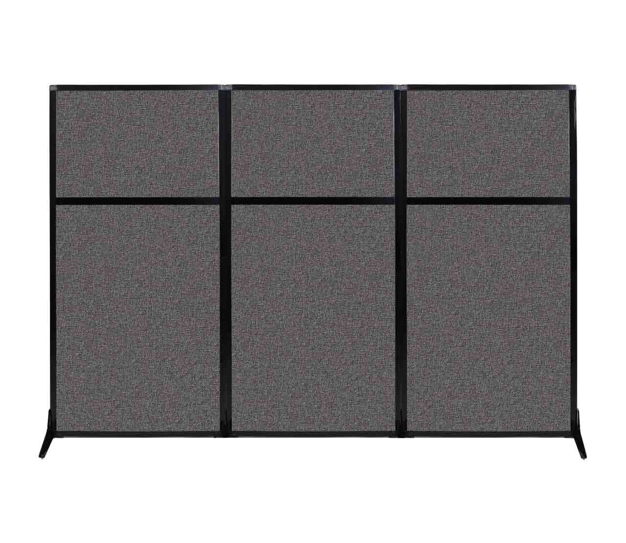 Versare Workstation Partition | Portable Wall Divider | Modern Office Cubicle | Free Standing Privacy Screen | Flexible Work Space | 99" x 70" Charcoal Gray Fabric Panels