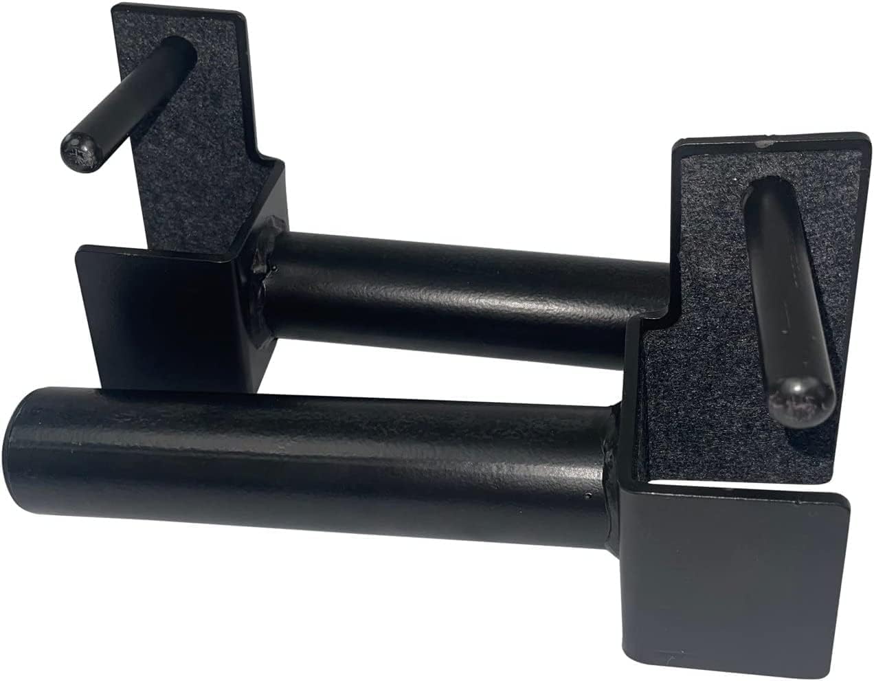 Signature Fitness Fitvids 3” x 3” Power Cage Squat Rack Accessories – Weight Plate Holders – Plate Holders, Pair – Black