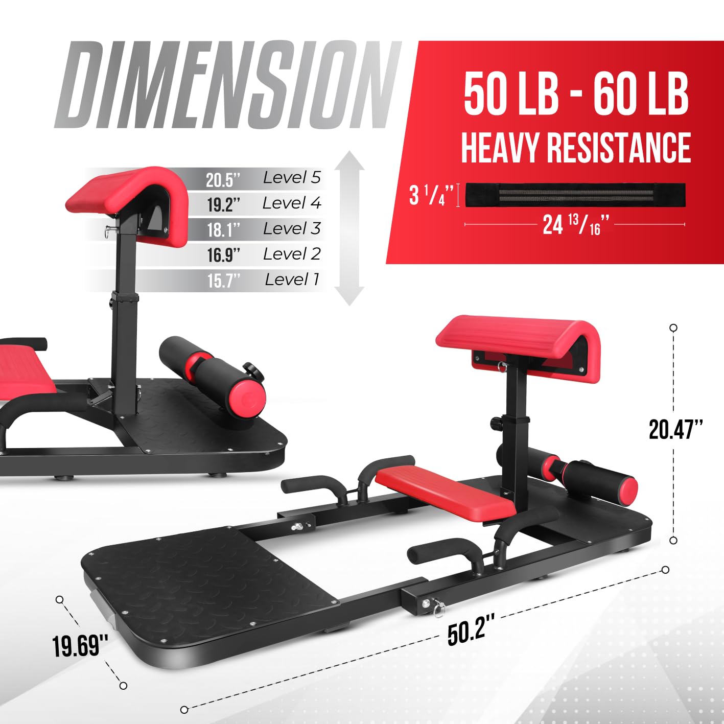 Yes4All Hip Thrust Machine Including Resistance Bands, Glute Machine Sissy Squat Machine, Hip Thrust Bench for Glute Training