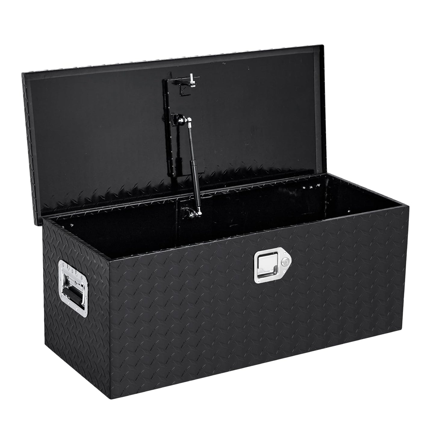 Patikuin Truck Bed Tool Box,Heavy Duty Aluminum, Waterproof & Lockable Storage for Pickup Beds, RVs & Trailers, Secure Organizer with Side Handles, Gas Strut Lid, Bed-Mounted