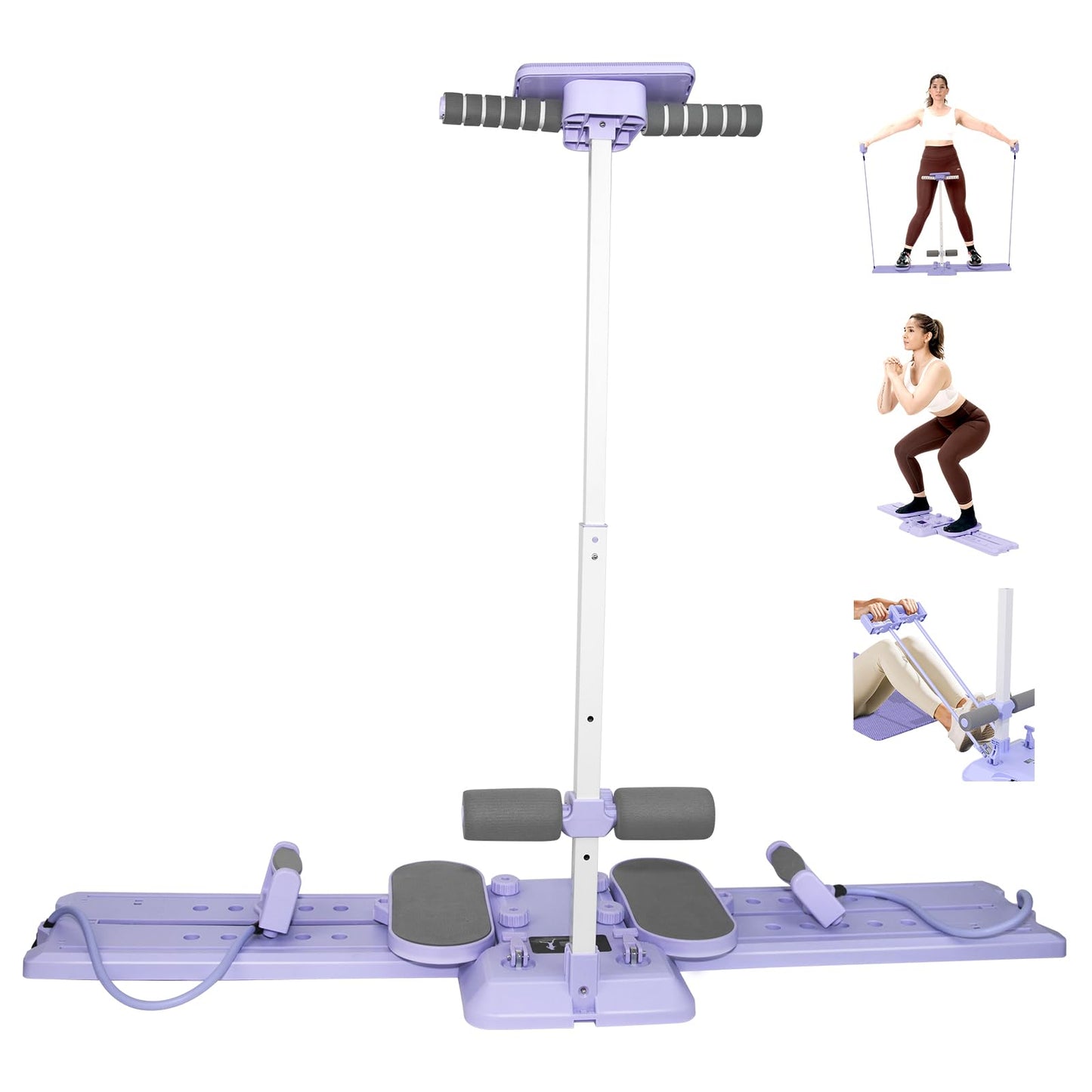 KESHWELL Ab Machine,Thigh Leg Exerciser,Sit Up Exercise Equipment for Man & Women,Pelvic Floor Exercise Devices for Home,Multifunctional Workout Equipment with Resistance Bands for Weight Loss