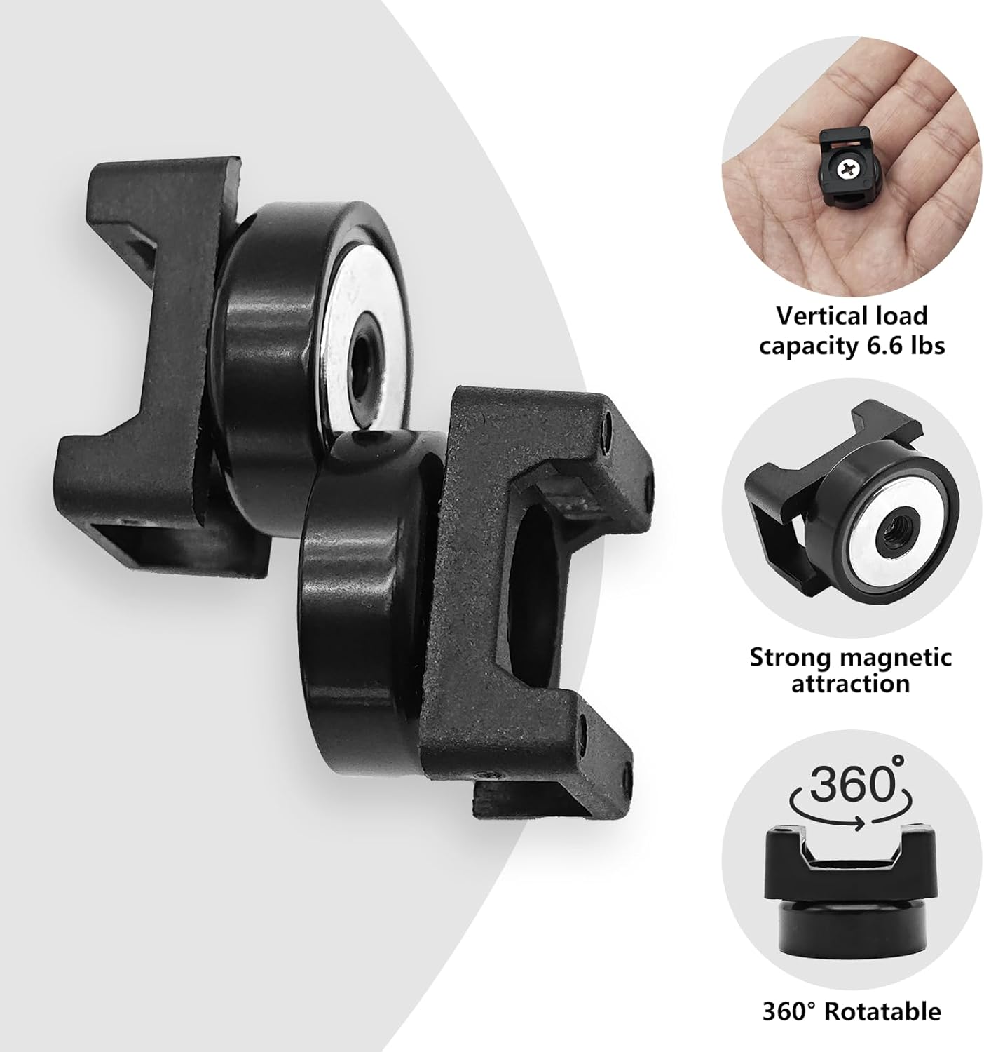 WGYKLRL 20Pcs 100 (22mm) Magnetic Zip Tie Mount and Nylon Cable Ties, Magnetic Cable Clips, Multi-purpose Cable Tie