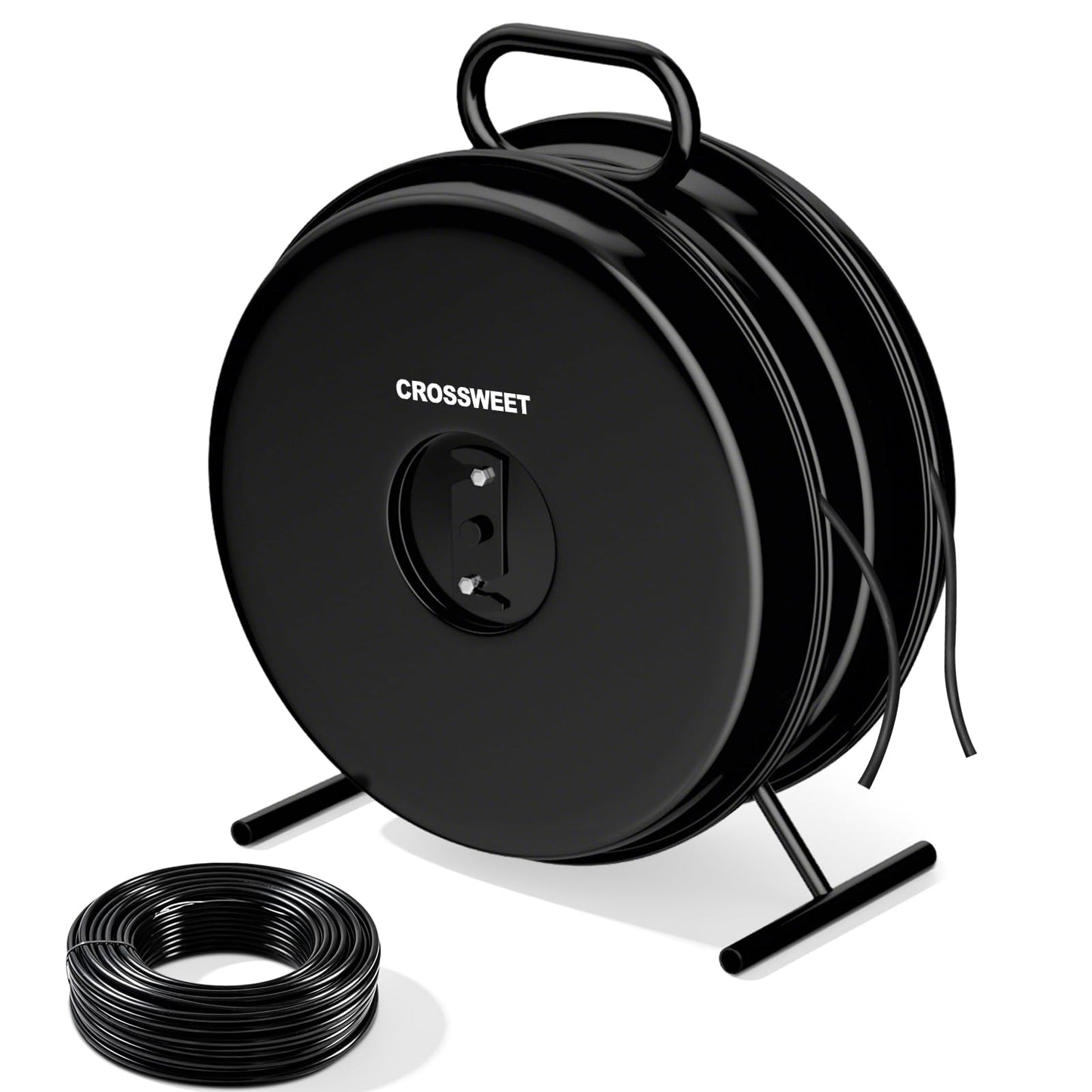 Upgraded 415D Wire Dispenser Wheel, Dual Capacity 2-Reel Wire Dispenser with Easy Grip Handle & Aluminum Reel, Compatible with 250ft 14/2 14/3 14/4 12/2 12/3 10/2 Electrical Wire Rolls