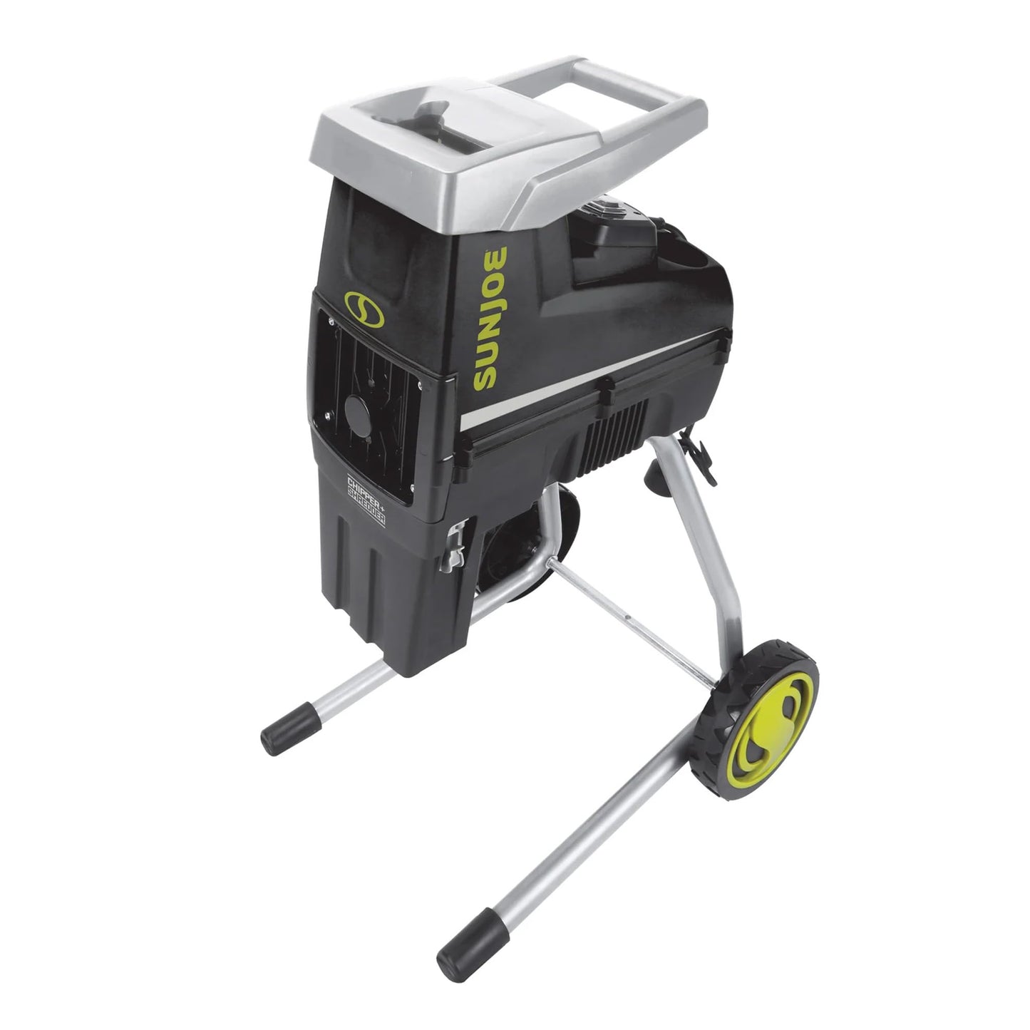 Sun Joe Wood Chipper Shredder and Waste Shredding Machine w/Collection Bag, 1.7-Inch Cutting Diameter, 15-Amp Motor - Portable Electric Equipment, Lawn Care CJ603E