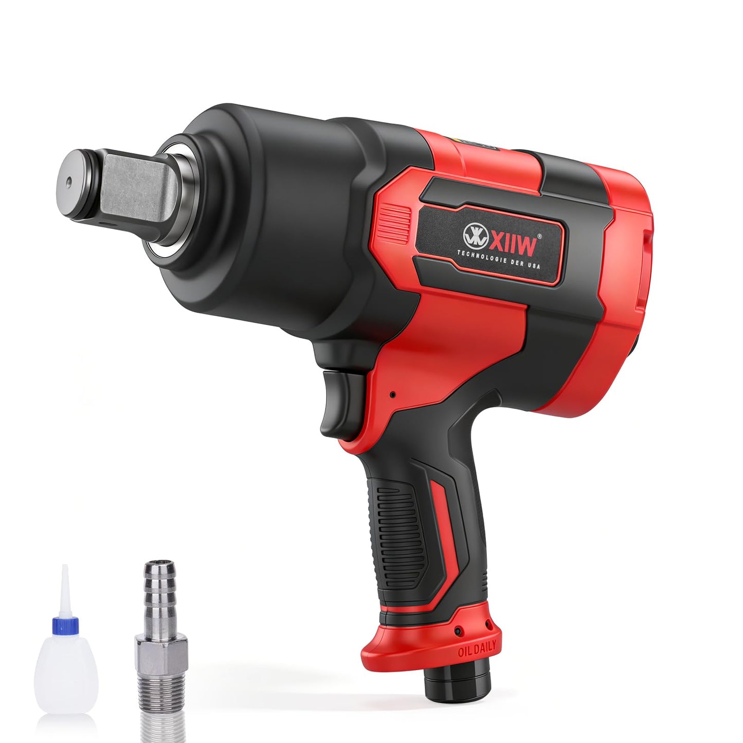 XIIW 1 Inch Air Impact Wrench, 2,350ft-lbs Nut-busting torque, 5,500 RPM, 8.5 lbs Lightweight 1 Inch Impact Gun, Twin Hammer Pneumatic Tool for Automobile Repair