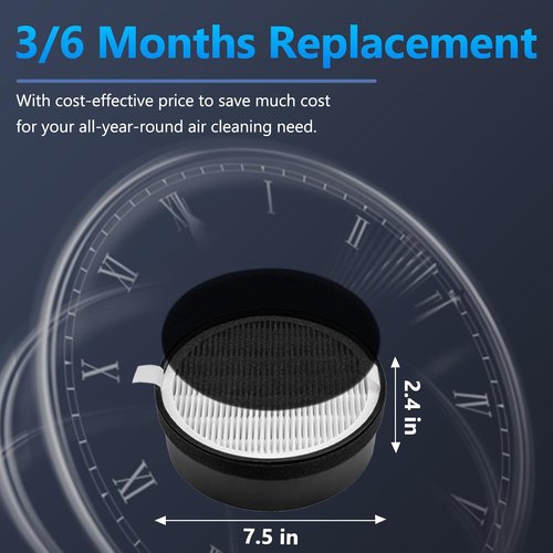 LEVOIT LV-H132 Replacement Filter - 3-in-1 Air Purifier Filter | 2 Pack for Optimal Performance