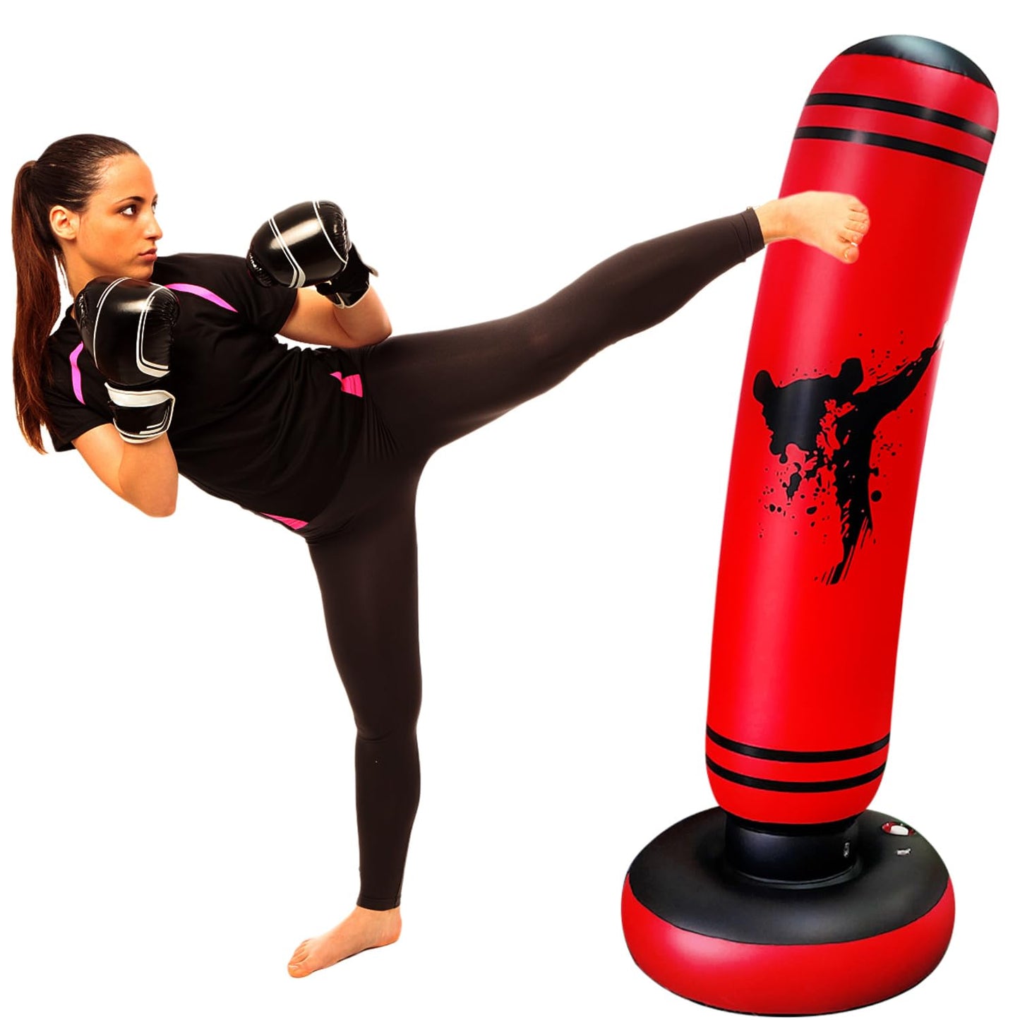 63 Inch Punching Bag Kid, Free Standing Boxing Bag for Kids,Inflatable Dummy, Inflatable Punching Bag, De-Stress Boxing Bag for Kids.