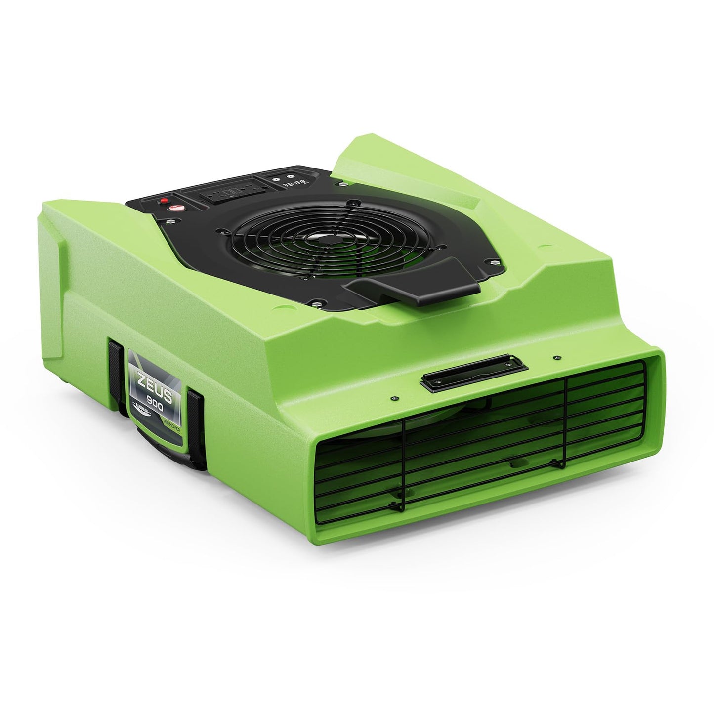 ALORAIR Air Mover,1/4 HP 950 CFM Floor Blower Fan with Dual GFCI Outlets, 4 Speeds, 5 Blower Angles & Daisy Chain - Ideal for Carpet Floor Dryer and Water Damage Restoration (Zeus 900 Green)