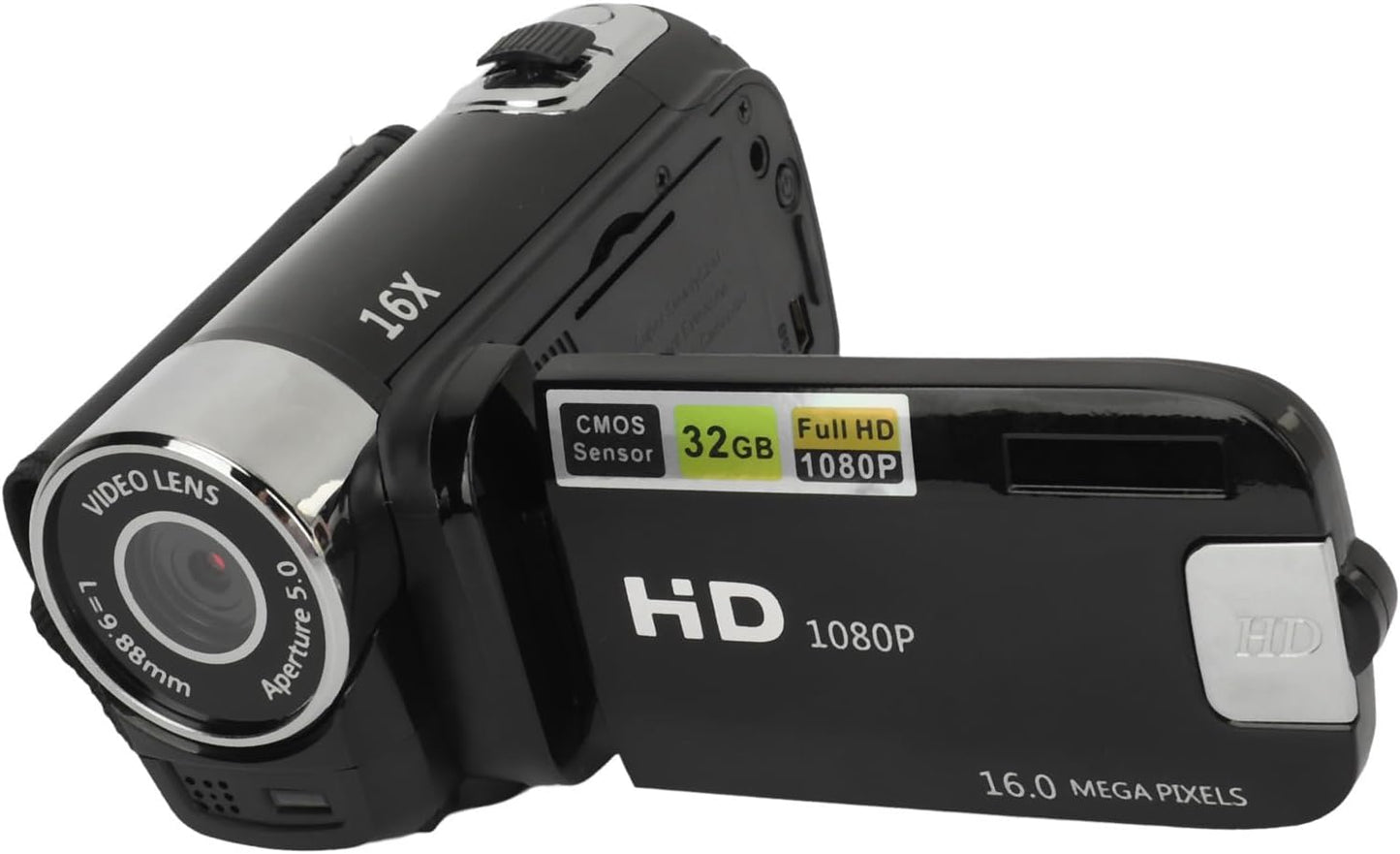 Xiuganpo 1080P 16MP 16X 2.4inch 360 32GB Camcorder, Digital Zoom Vlogging Cam Corder Recorder Video Camera Camcorder