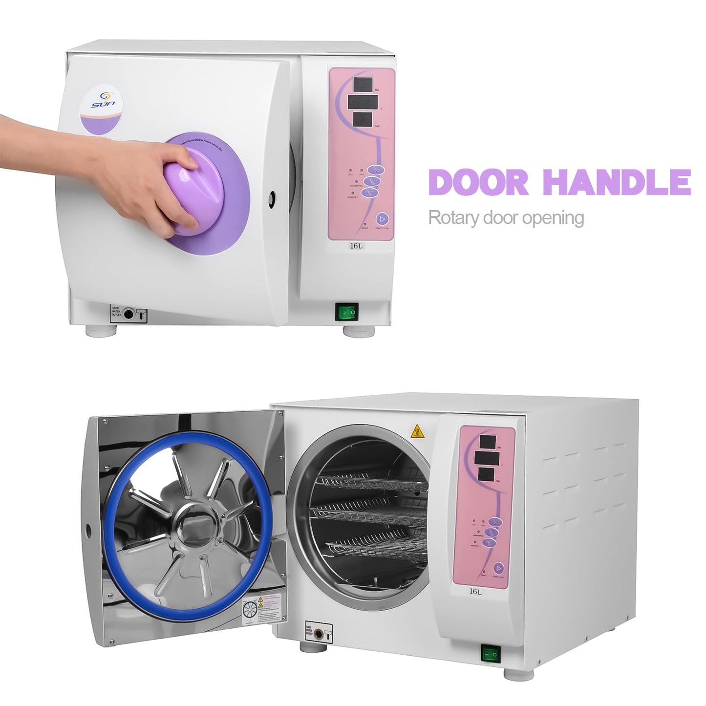 16L/18L/23L Benchtop Type Autoclave Class N Series Portable Lab Autoclave Steam Sterilizer (16L)