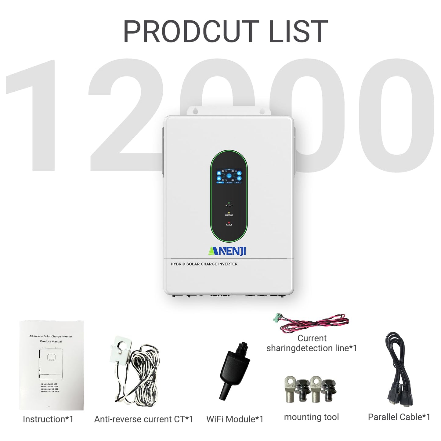 12000W Hybrid Solar Inverter 48V