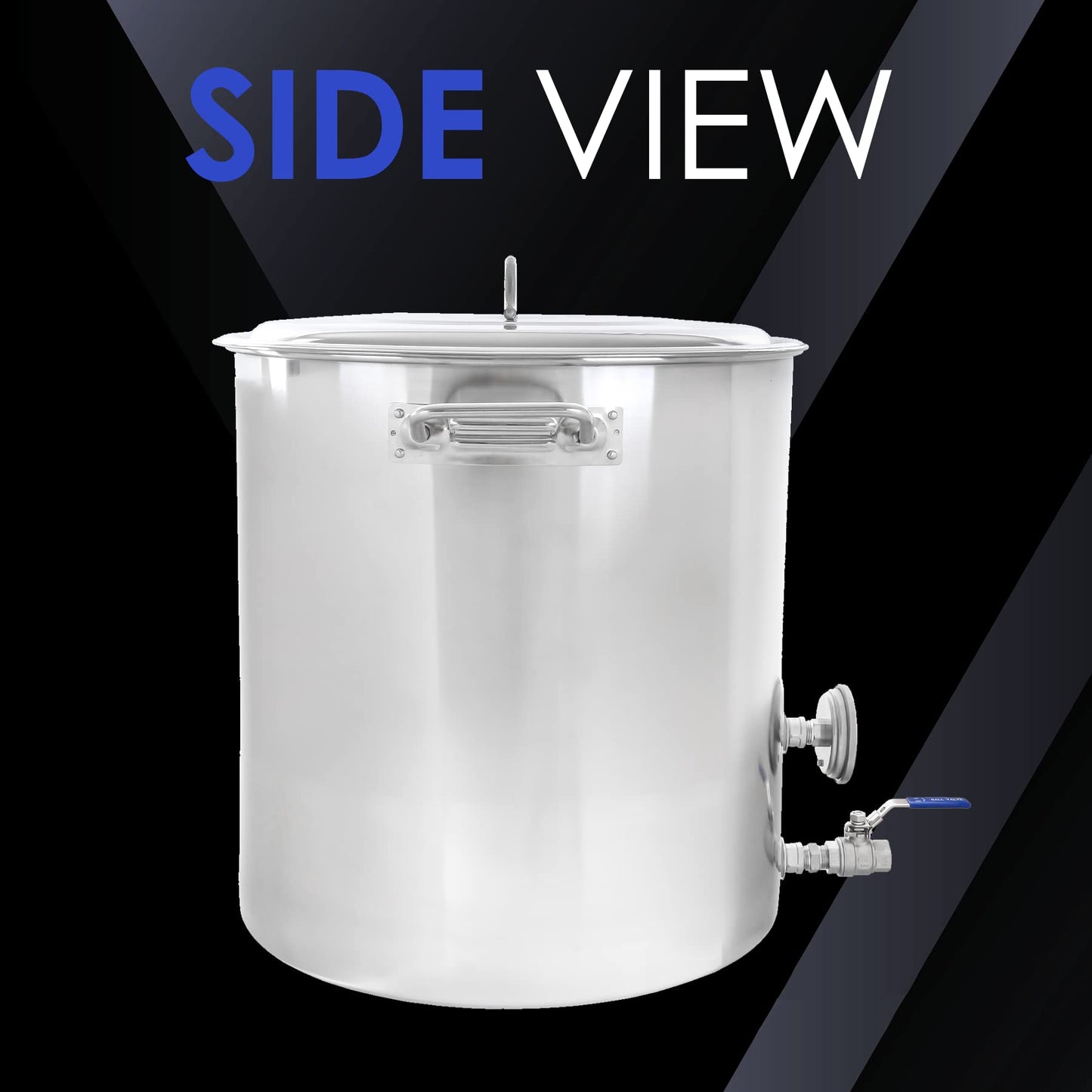CONCORD Stainless Steel Home Brew Kettle Stock Pot (Weldless Fittings) (30 QT/ 7.5 Gal)