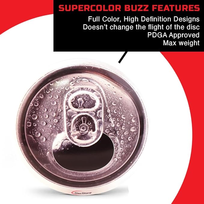 Discraft ESP Buzzz Supercolor Midrange Disc Golf Disc - Custom Design Discraft Discs - Straight Flying and Great for All Skill Levels - Free Mini Marker Included