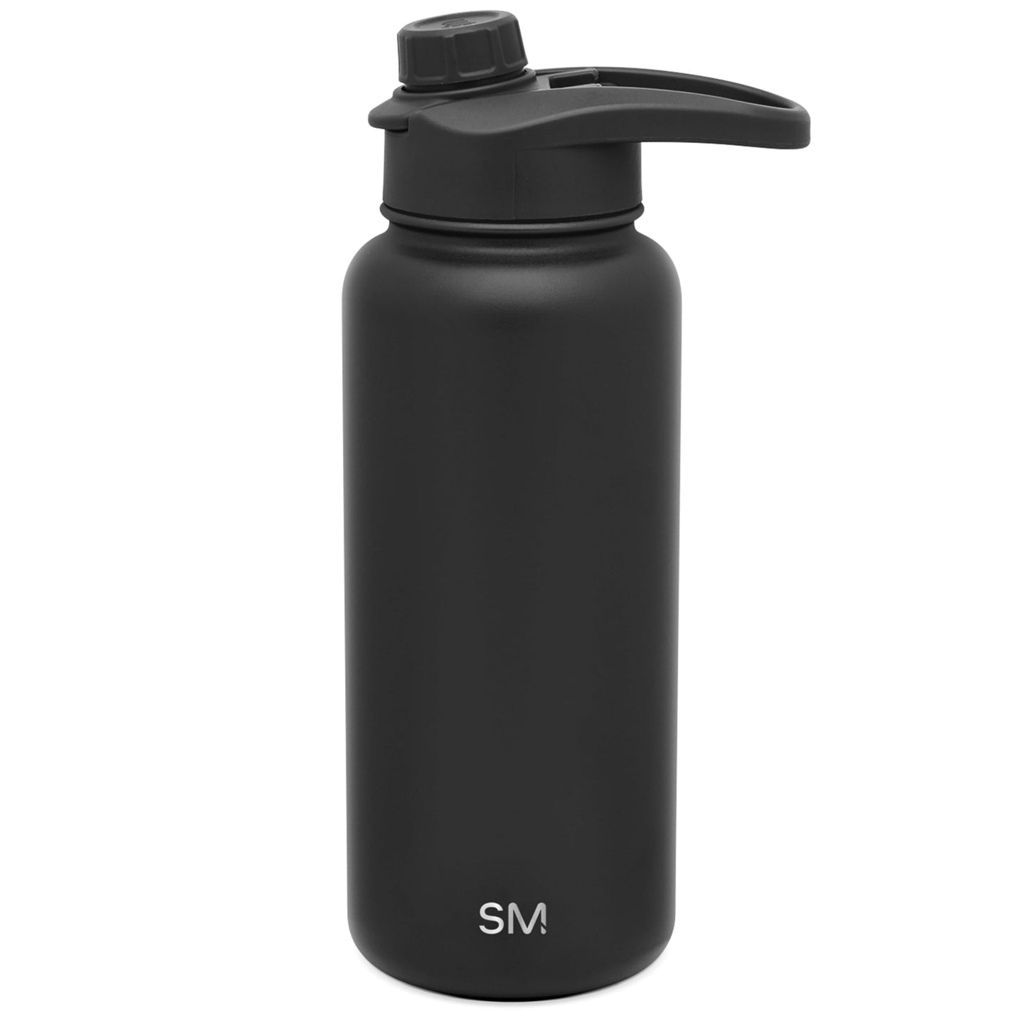 Simple Modern Water Bottle with Chug Lid Vacuum Insulated Stainless Steel Metal Thermos Bottles | Reusable Leak Proof BPA-Free Flask for Sports | Summit Collection | 32oz, Midnight Black