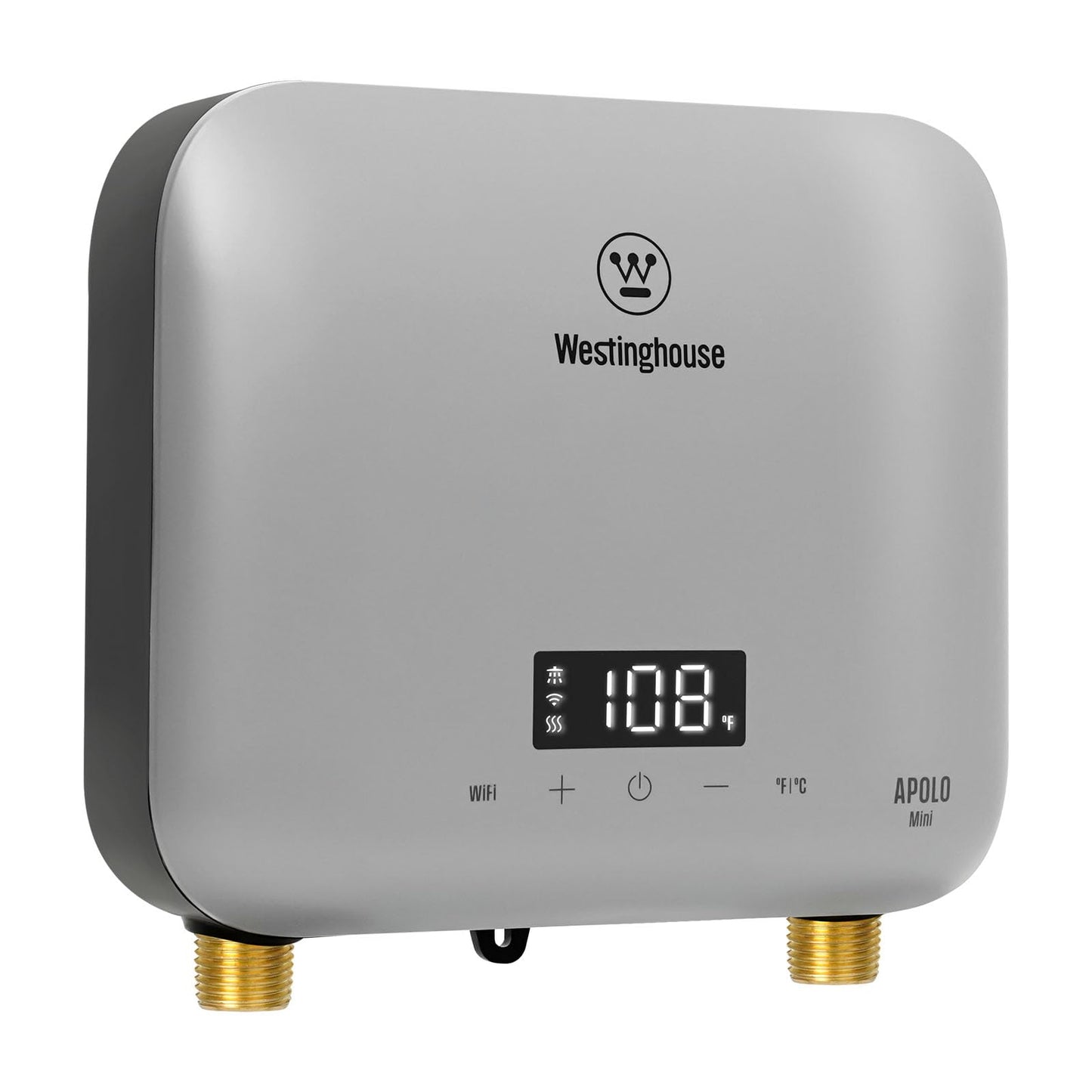 Westinghouse Apolo Mini 8kW Tankless Water Heater Electric, 240V Instant Hot Water Heater, Under Sink Water Heater Electric, Smart WiFi Control, Compatible with Alexa & Google Home, Gray