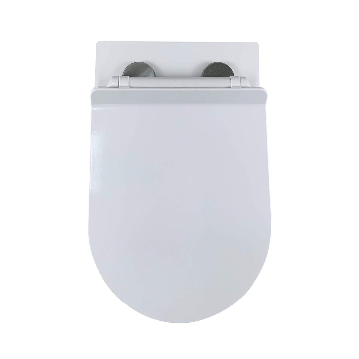 Fine Fixtures Dakota In-Wall Toilet Combo Set, Wall Hung Toilet Bowl with Soft Close Seat, Concealed Tank and Carrier System for 2x4 Studs, Push Buttons Included