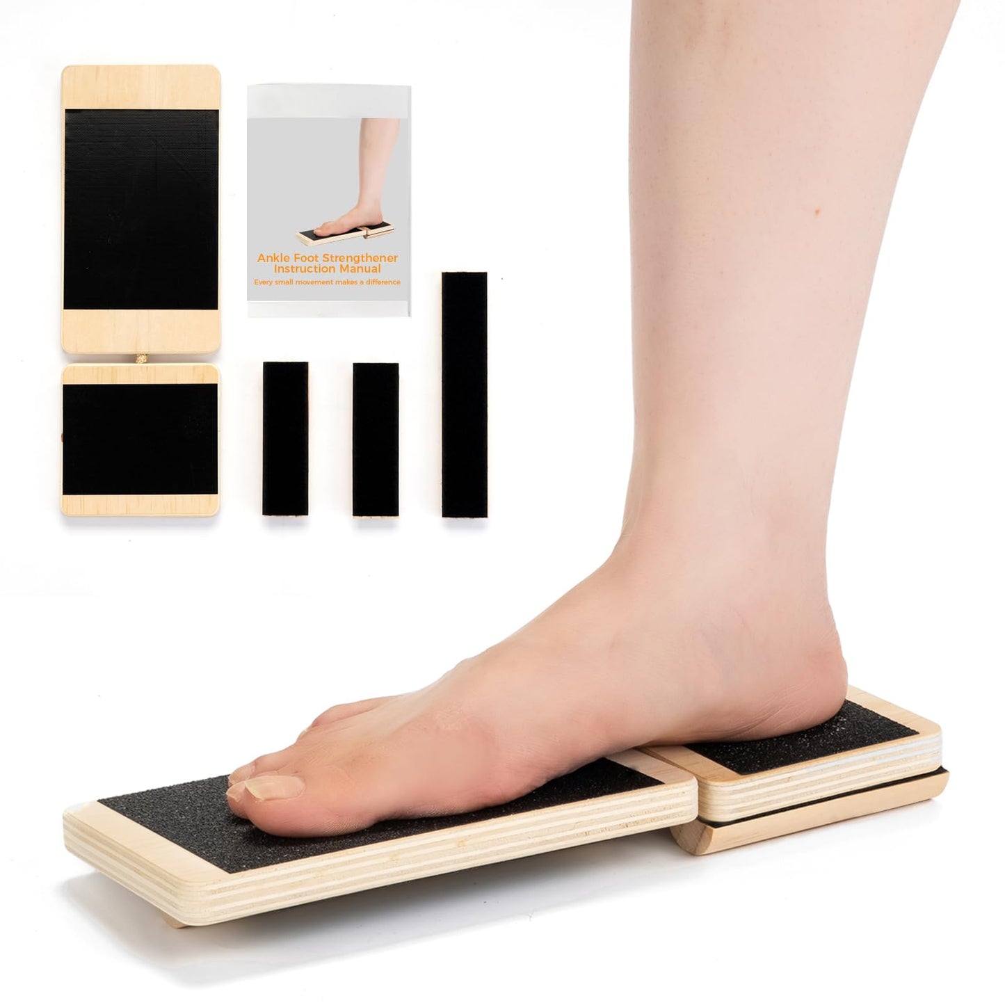 Ankle Foot Strengthener Exerciser for Sprained, Single Leg Balance Board for Physical Therapy, Plantar Fasciitis, Posture Correction and Balance Training,Including Detailed Instruction Manual